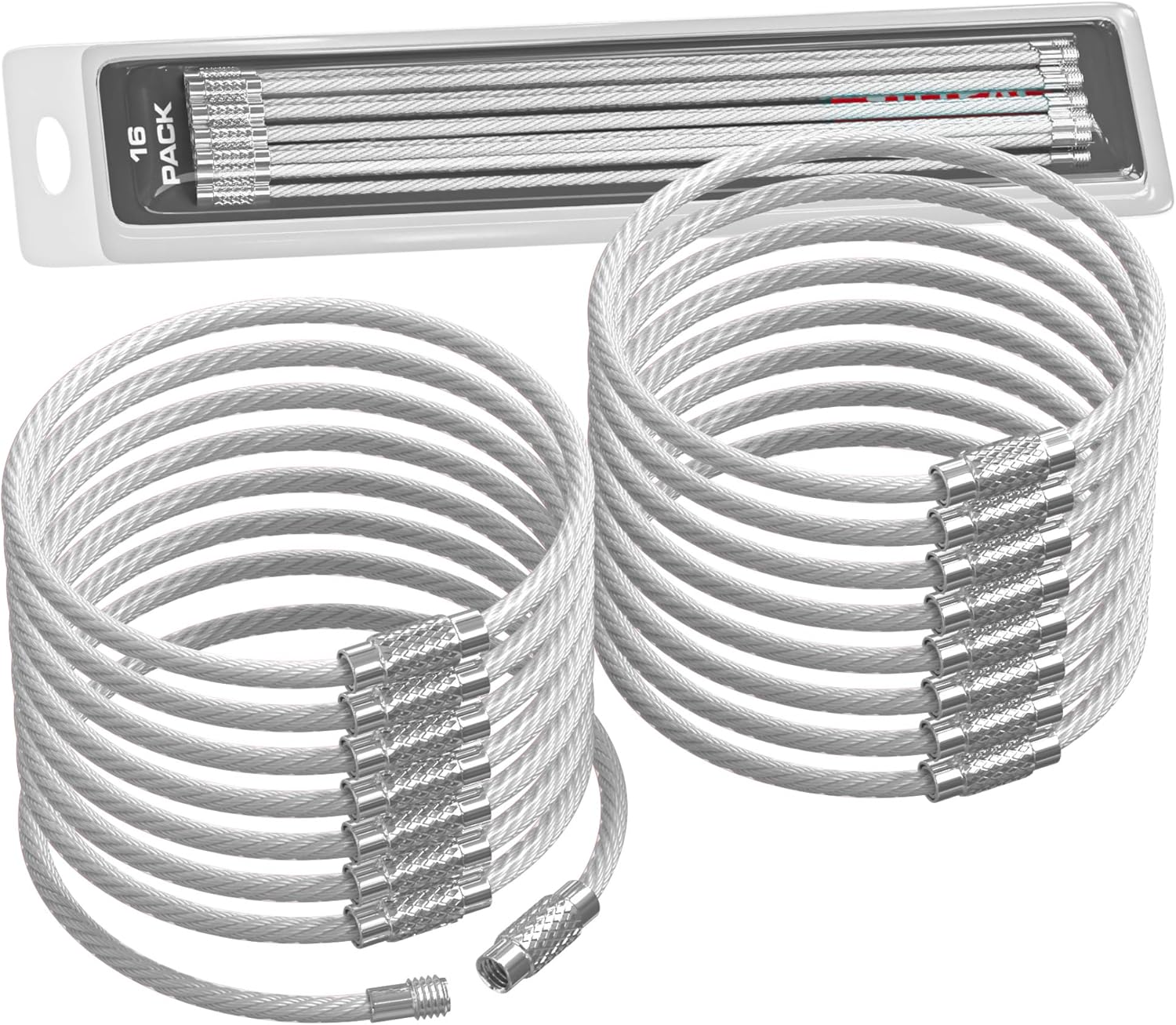 Silipac - Llavero de alambre para vehículo, diseño de llaveros, resistente en acero inoxidable, durable organizador de alta resistencia