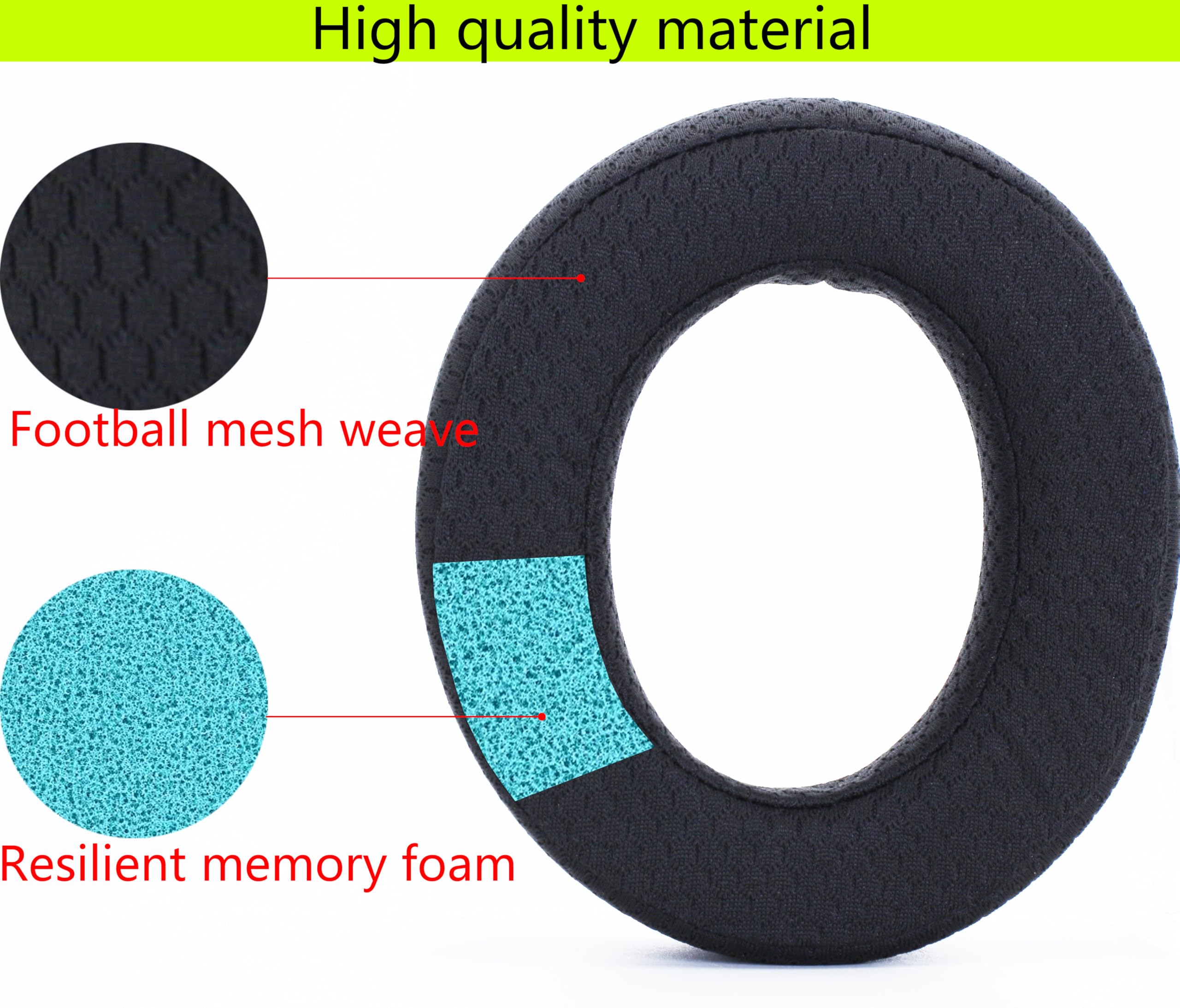 Las almohadillas de repuesto son compatibles con auriculares Corsair HS70/Pro HS60/Pro HS75 XB HS50/Pro. Hechas de tejido de malla de bola suave y espuma viscoelástica, almohadillas de repuesto para