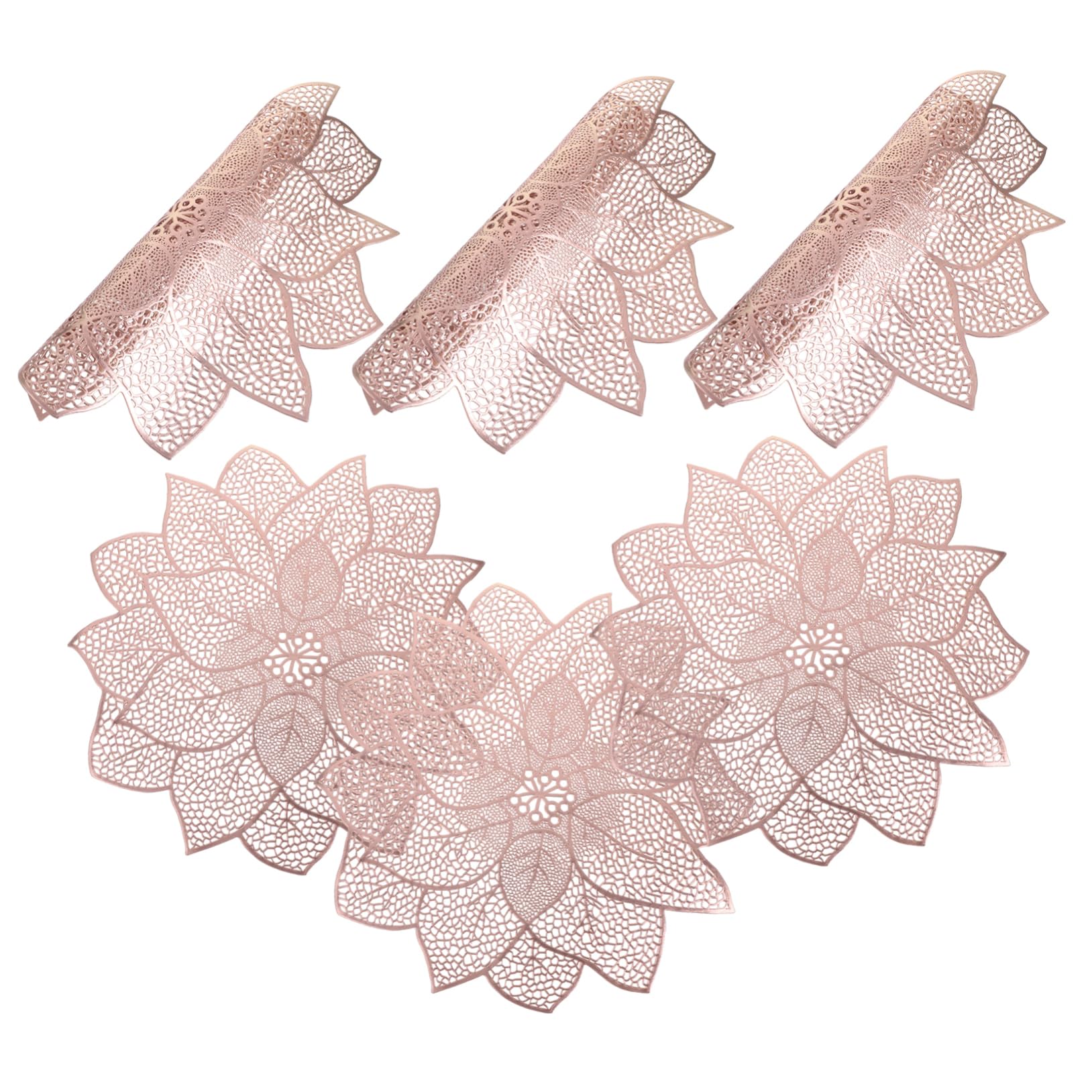 Garneck 6pcs Standing Coaster Scratch Damage The Water Pesaj Decorations H3o Home Decor Desk Mat Flower Place Mat Household Placemat Plant Accessories Holiday Items Table Mat Decorate PVC