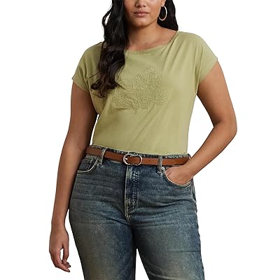 Lauren Ralph Lauren Plus Size Grieta Short Sleeve T Shirt Women