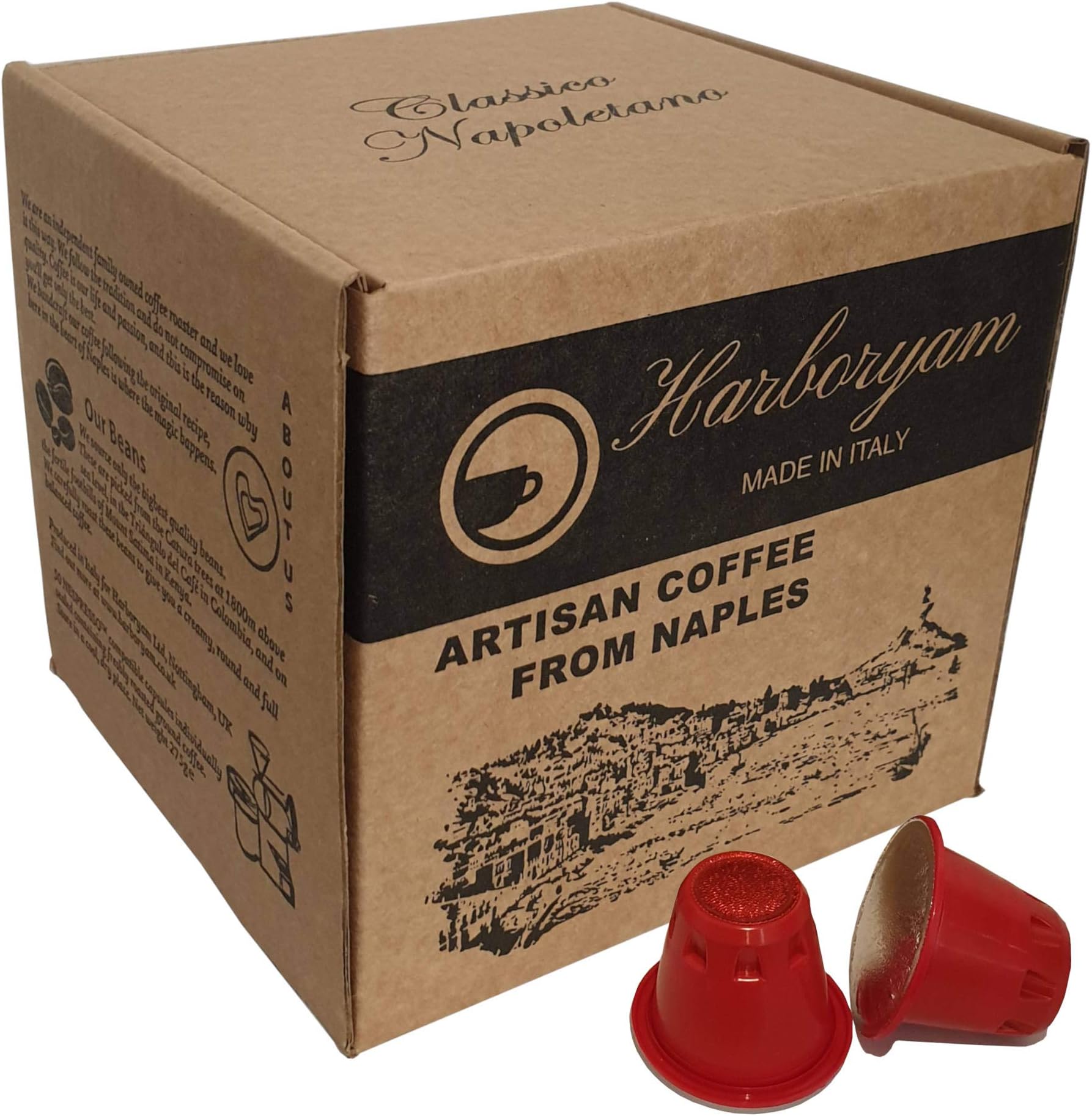 Harboryam Nespresso Compatible Capsules - Classic Blend traditionally Made in Italy (50cps)