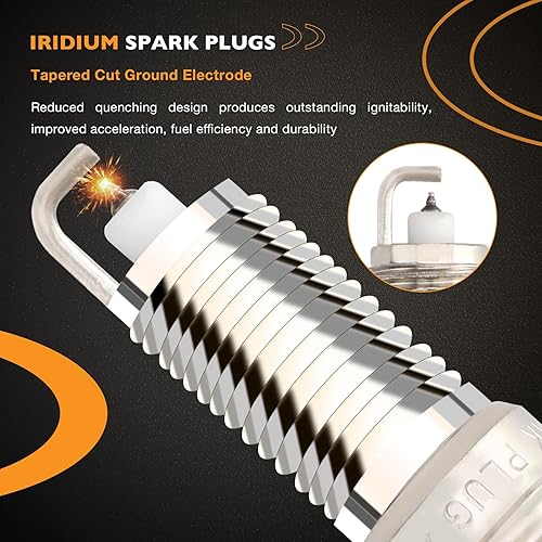 Miniatura 3 de Bobina de encendido UF598 Paquete y bujías Juego de 4 compatibles con Mini Cooper Countryman 2011-2016, Mini Cooper Paceman 2013-2016, Mini Cooper