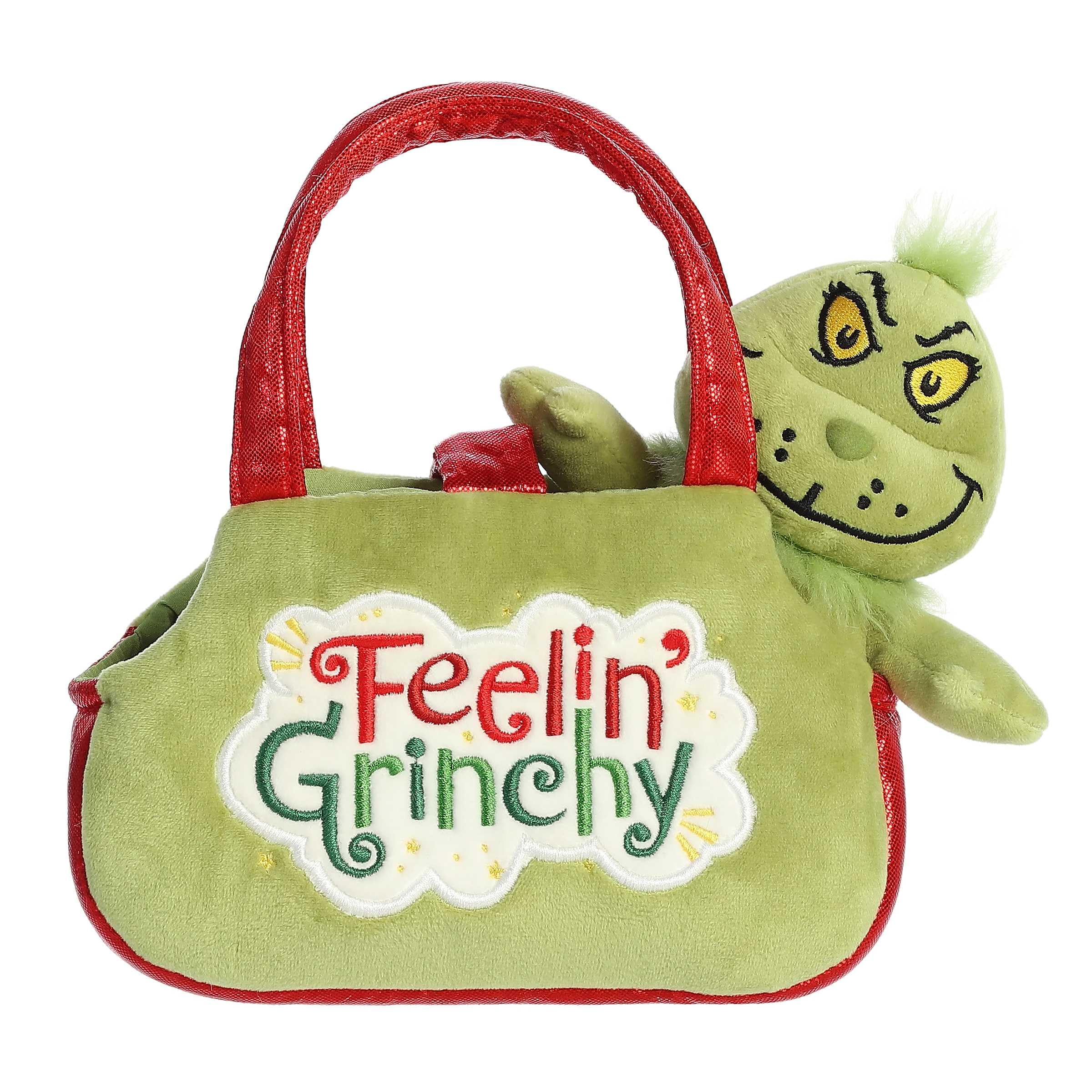 Aurora Whimsical Dr. Seuss Fancy Pals Feeling Grinchy Stuffed Animal - Magical Storytelling - Literary Inspiration - Green 8 Inches