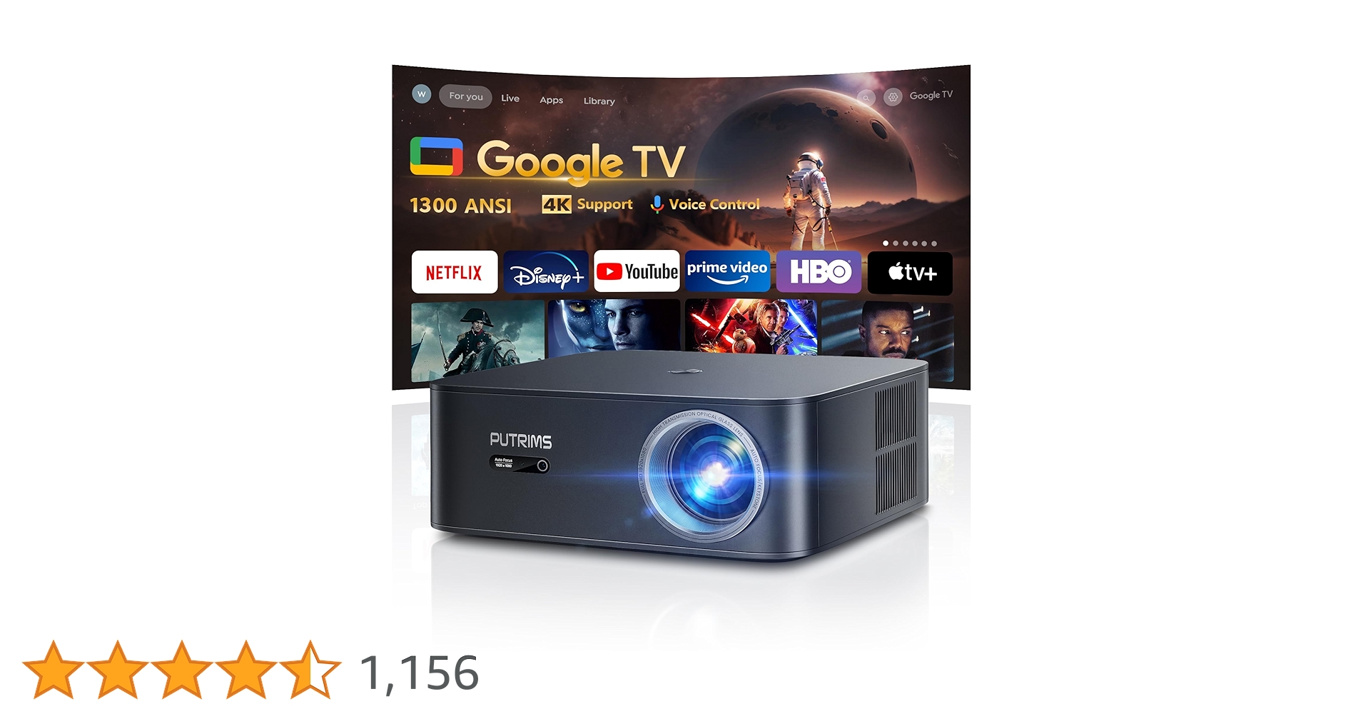 Amazon.co.jp: 【公式Google TV搭載】プロジェクター 家庭用 1500ANSI