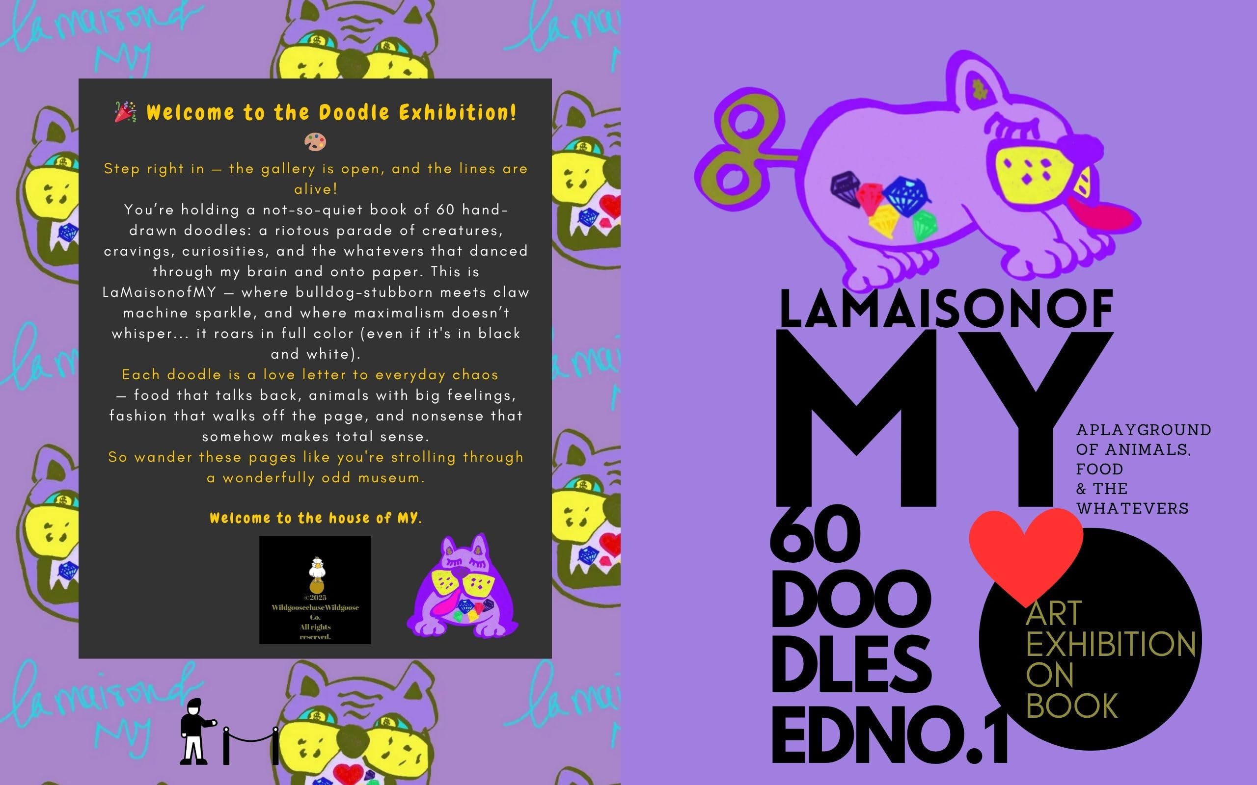 Livre d'art LaMaisonofMY à offrir : 60 gribouillages mignons pour artistes et créatifs