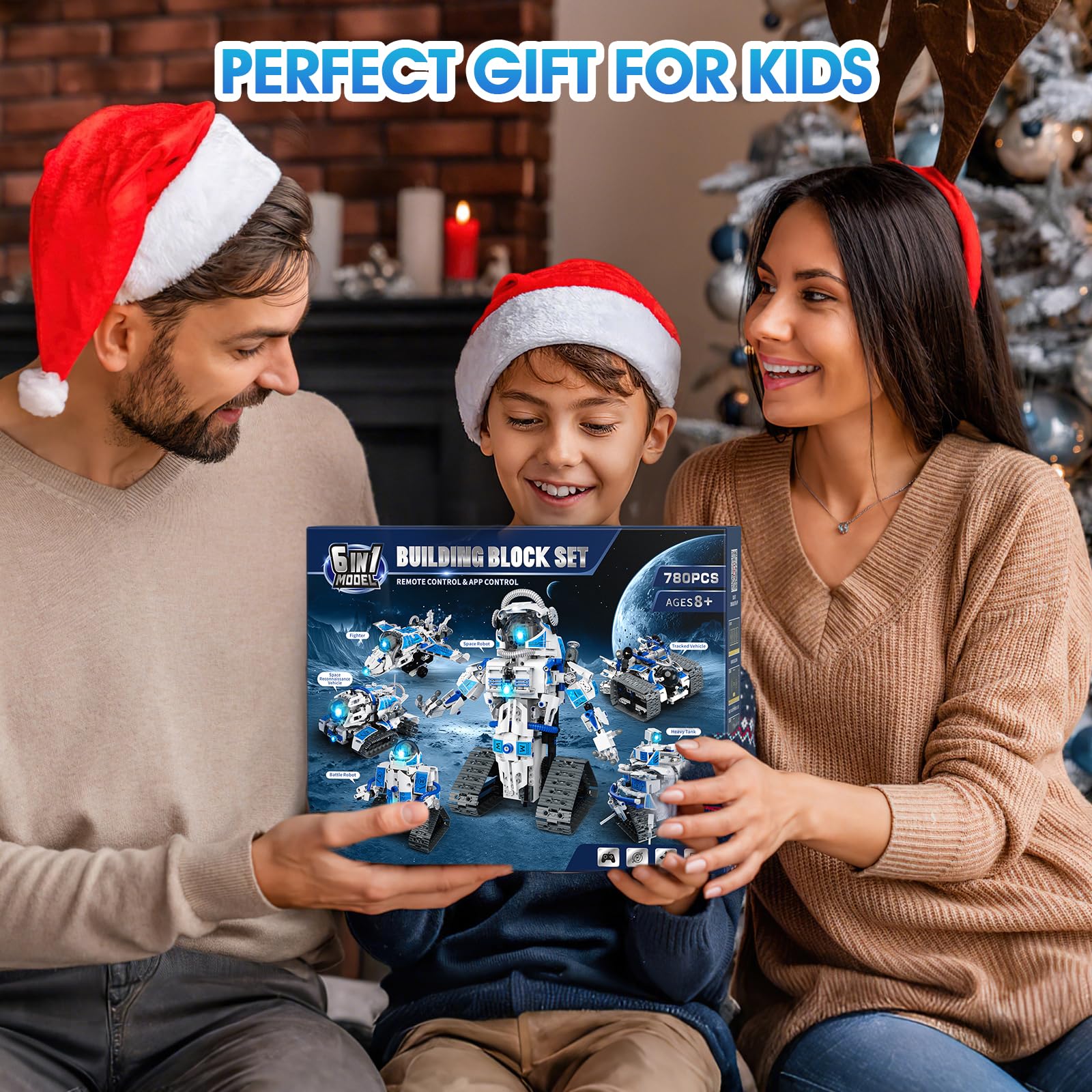 STEM - Kit de robot 6 en 1, aplicación de 780 piezas y control remoto para niños de 8 a 14 años en adelante, kit de codificación técnica