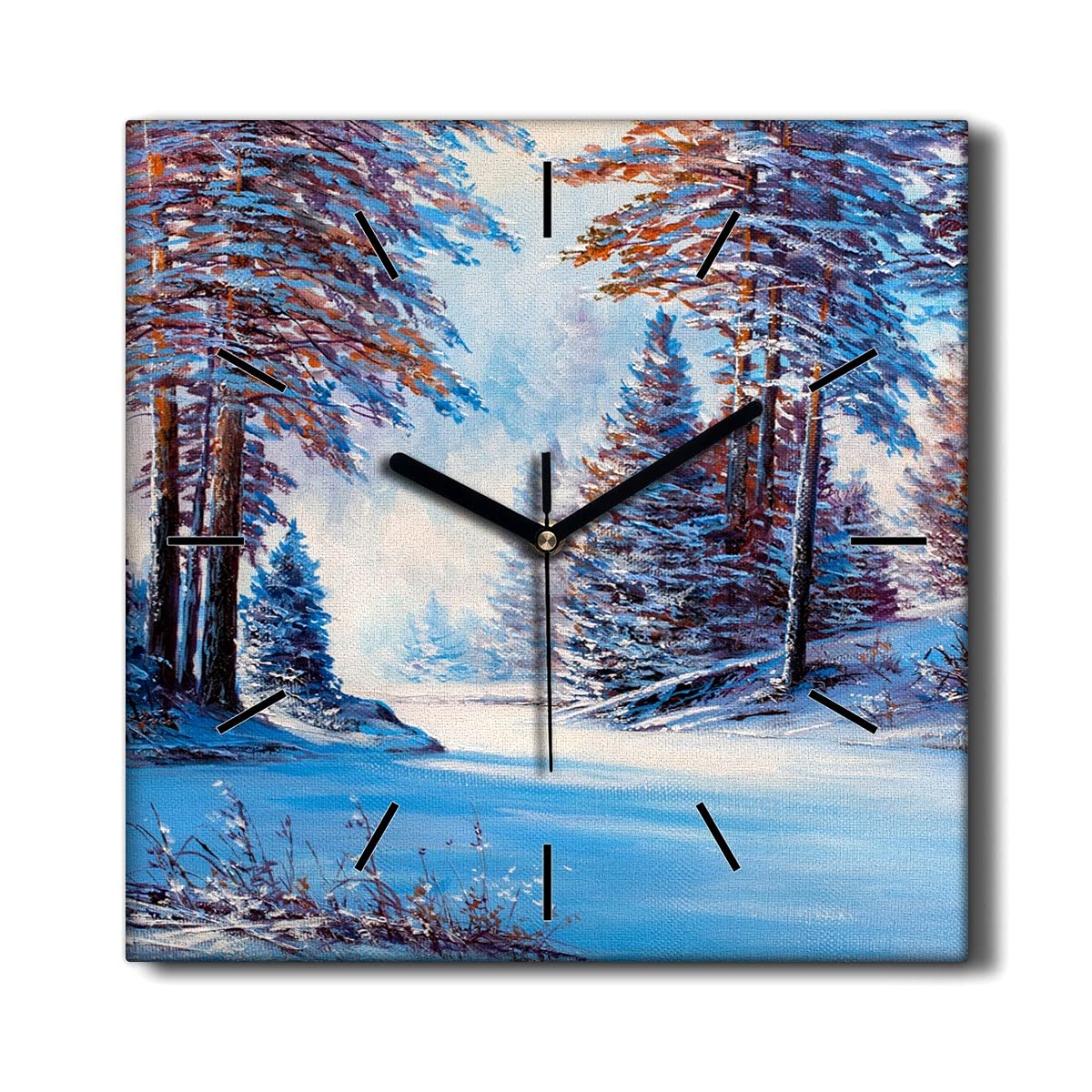Horloge sans tic-tac silencieuse 30x30 toile salon chambre