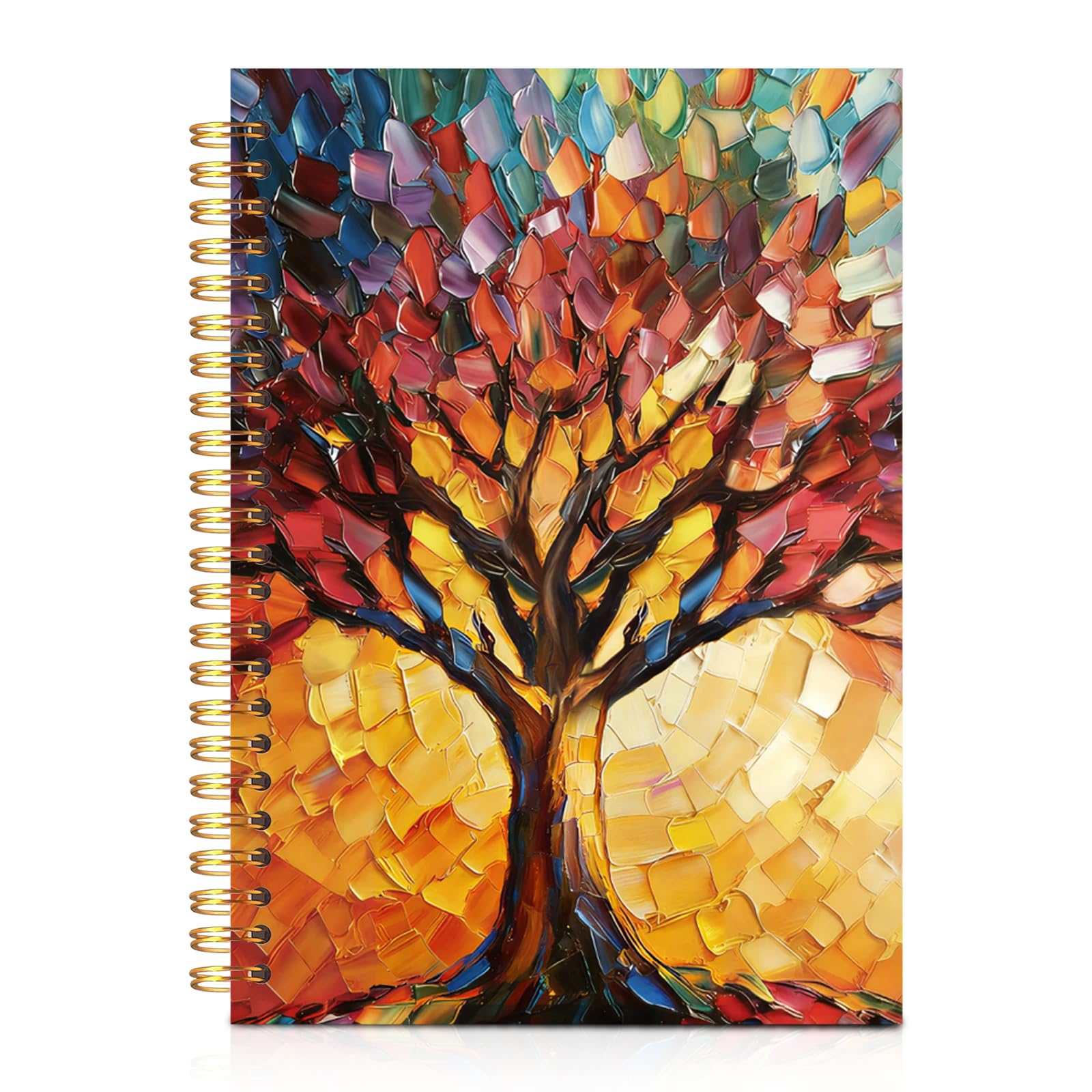 Velorin Tree of Life A5 Journals for Women, Hardback Lined Notebook with Spiral Binding, 80-Page Journaling for Diary and Note Taking