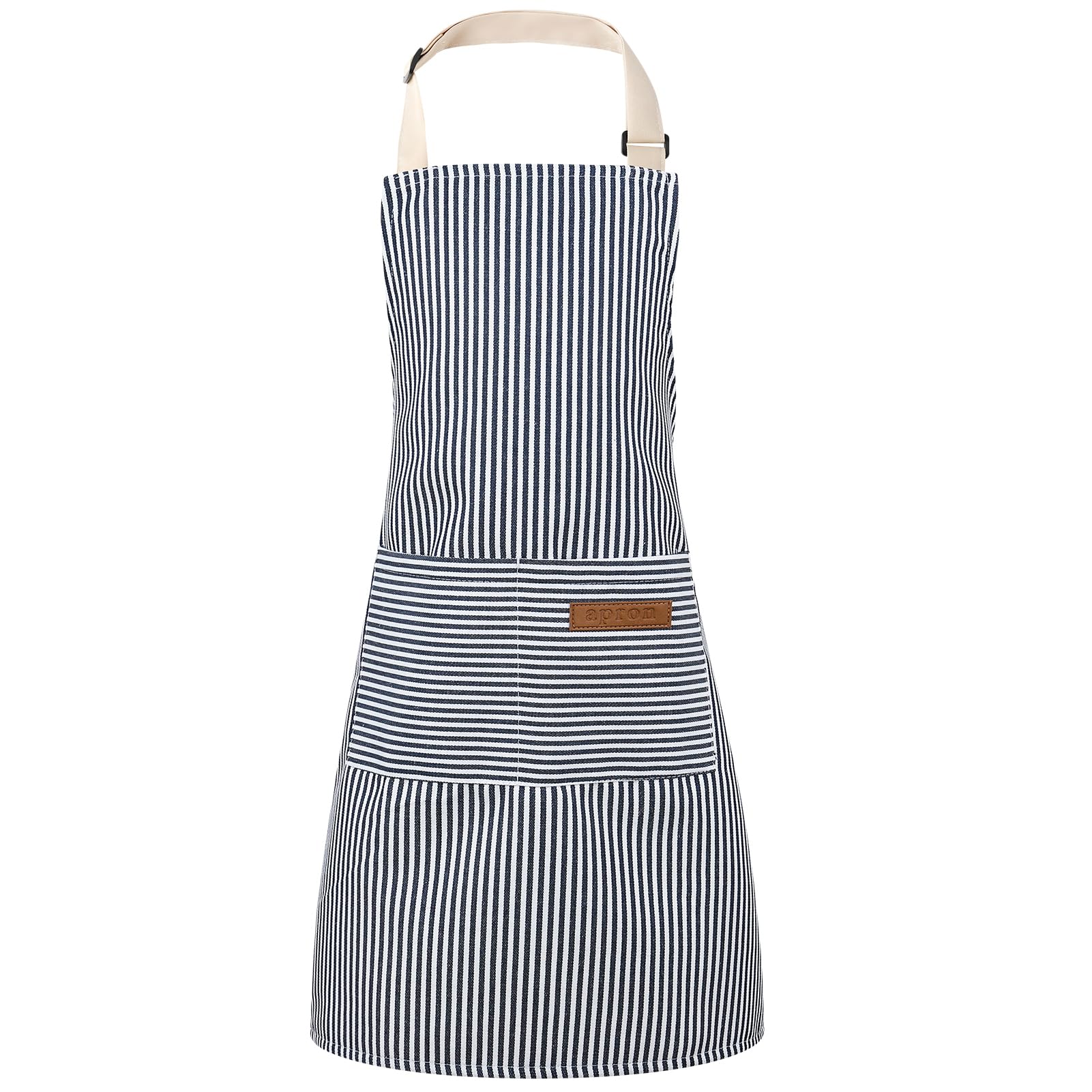 XLSXEXCL Stripes Kids Apron, Kids Cooking Aprons with 2 Pockets, Cute Kids Aprons for Cooking for Boys and Girls