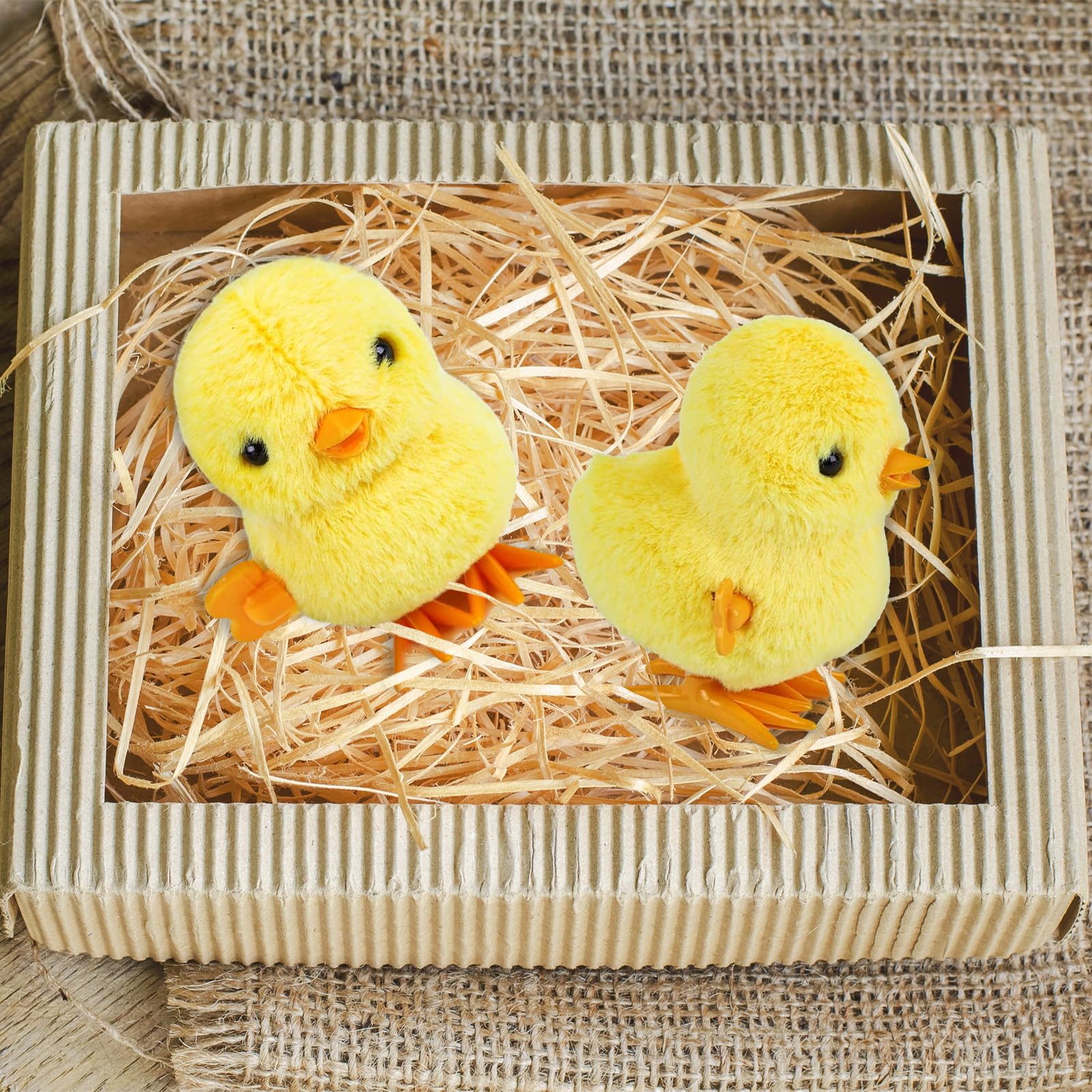 CHUANK 1 Pcs Jouets à Remonter Poussins en Peluche Lapin Jouets de Pâques pour Enfants Cadeaux de Fête Peluches Panier de Pâques Décoration CHUANK 1 Pcs Jouets à Remonter Poussins en Peluche Lapin Jouets de Pâques pour Enfants Cadeaux de Fête Peluches Panier de Pâques Décoration