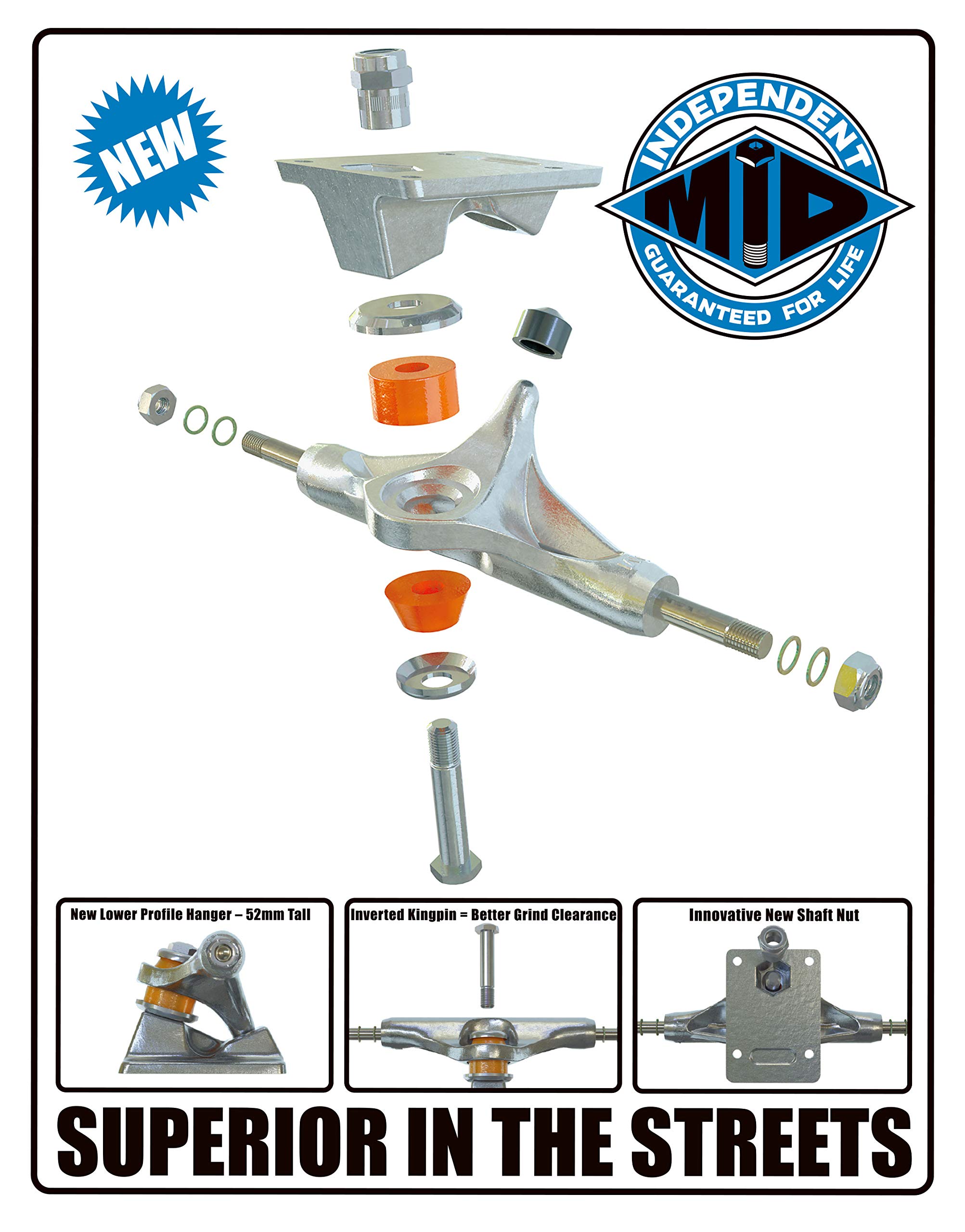 Amazon | INDEPENDENT TRUCKS (インディペンデント) Mid Skateboard