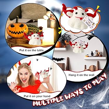 Funny Gothic Grim Reaper Crochet Plush - Spooky Cute