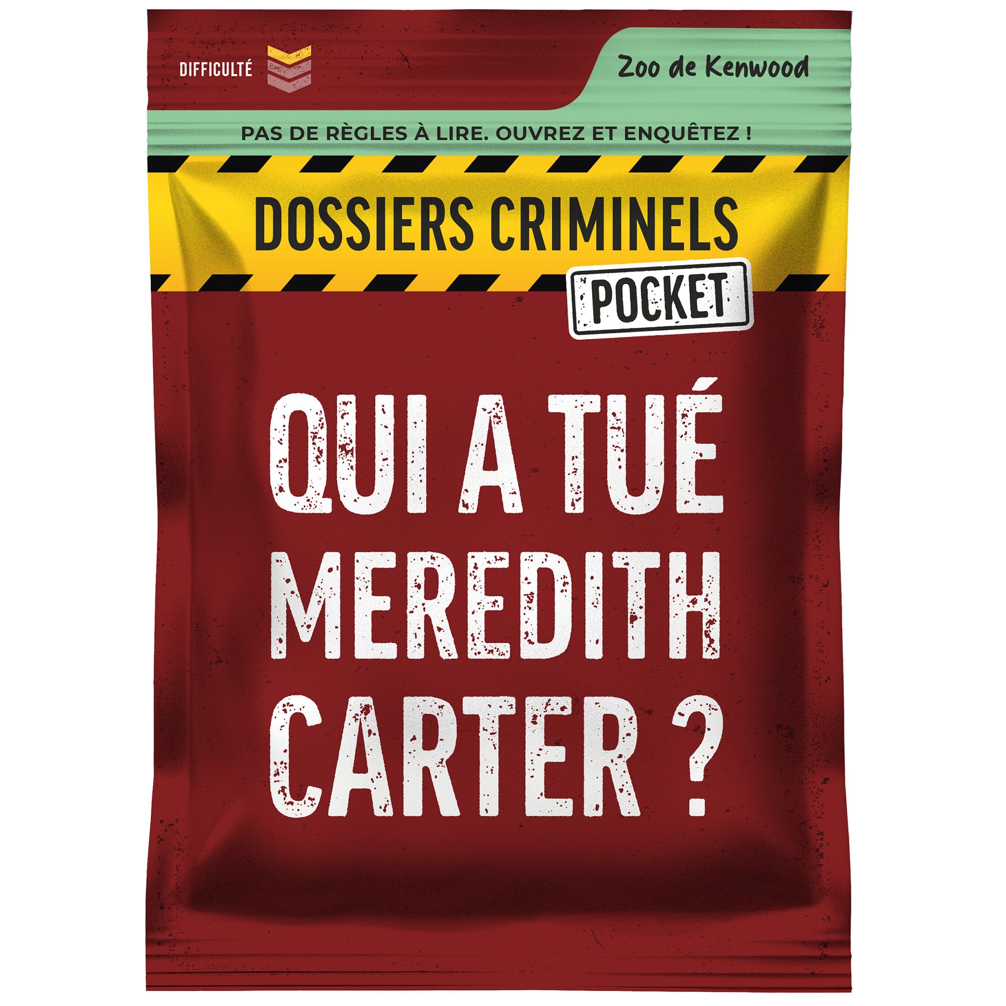 Dossiers Criminels Pocket - Qui a tué Meredith Carter ? Meurtre dans un Zoo au Canada - Jeu d'enquête en cartes - Jeu de voyage et de poche - Cadeau famille et amis - 1-​6 Joueurs - 45 min