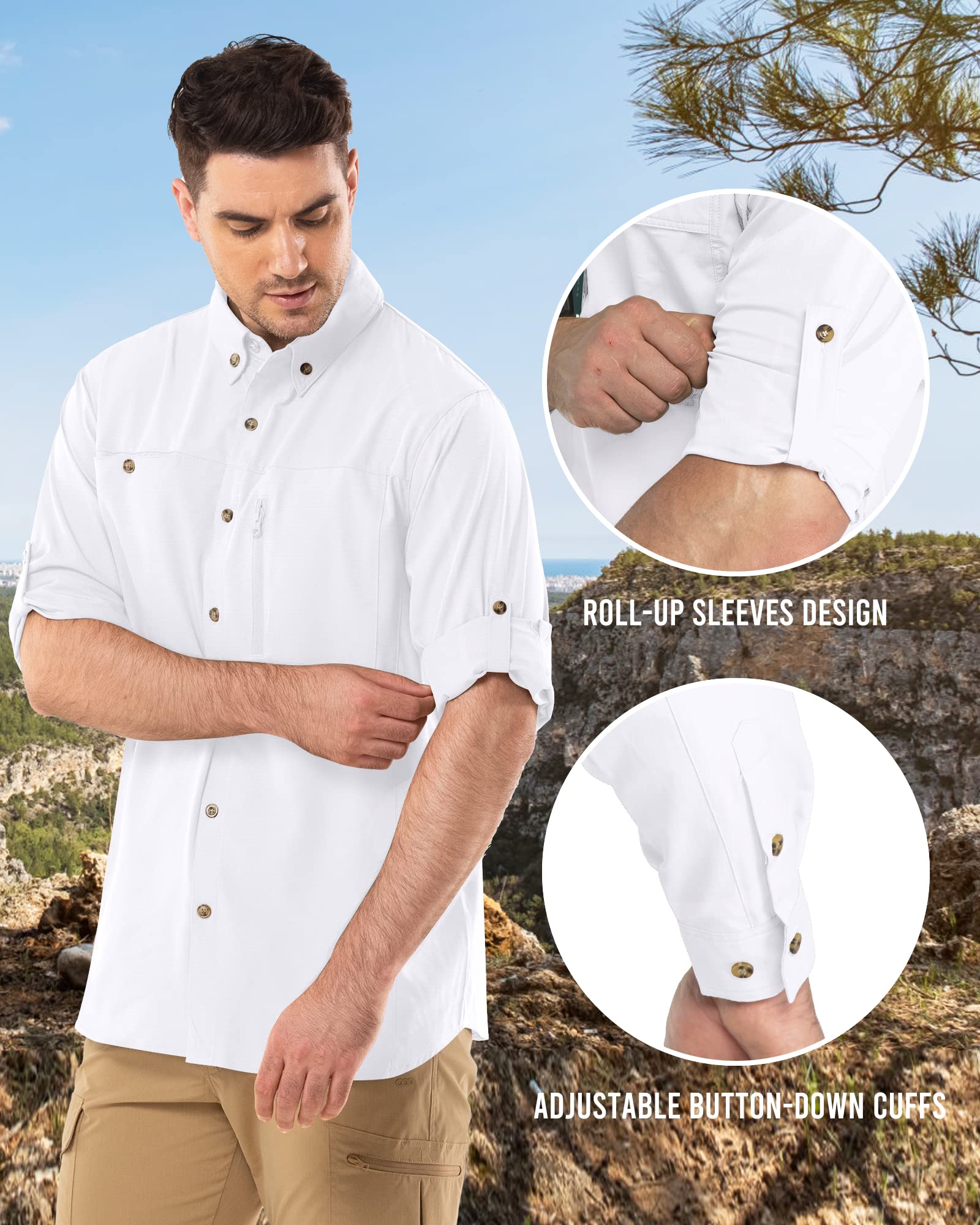 Outdoor Ventures Informal Camisa Abotonada para Hombre