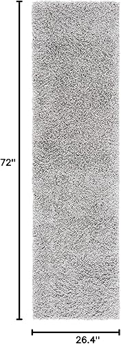 Vista 210 de SAFAVIEH Venus Shag Collection - Alfombra decorativa, 2 pies 7 pulgadas x 5 pies, color marfil, diseño sólido, no desprende pelusa y de fácil