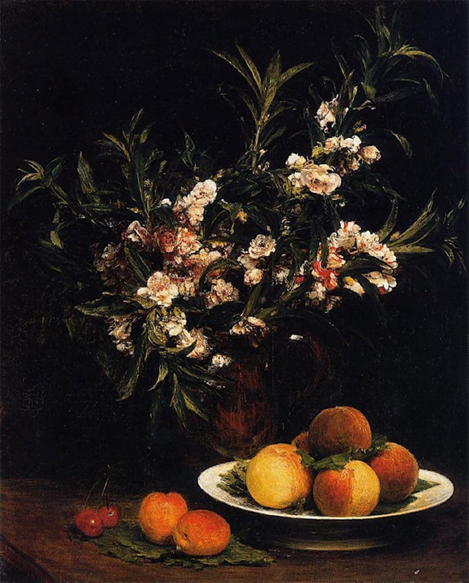 POSTERIIk Famous Print Pop Art Wall Art Graffiti Still Life Balsimines Peaches and Apricots by Henri Fantin-latour Art Prints for Home Decor 60x90cm