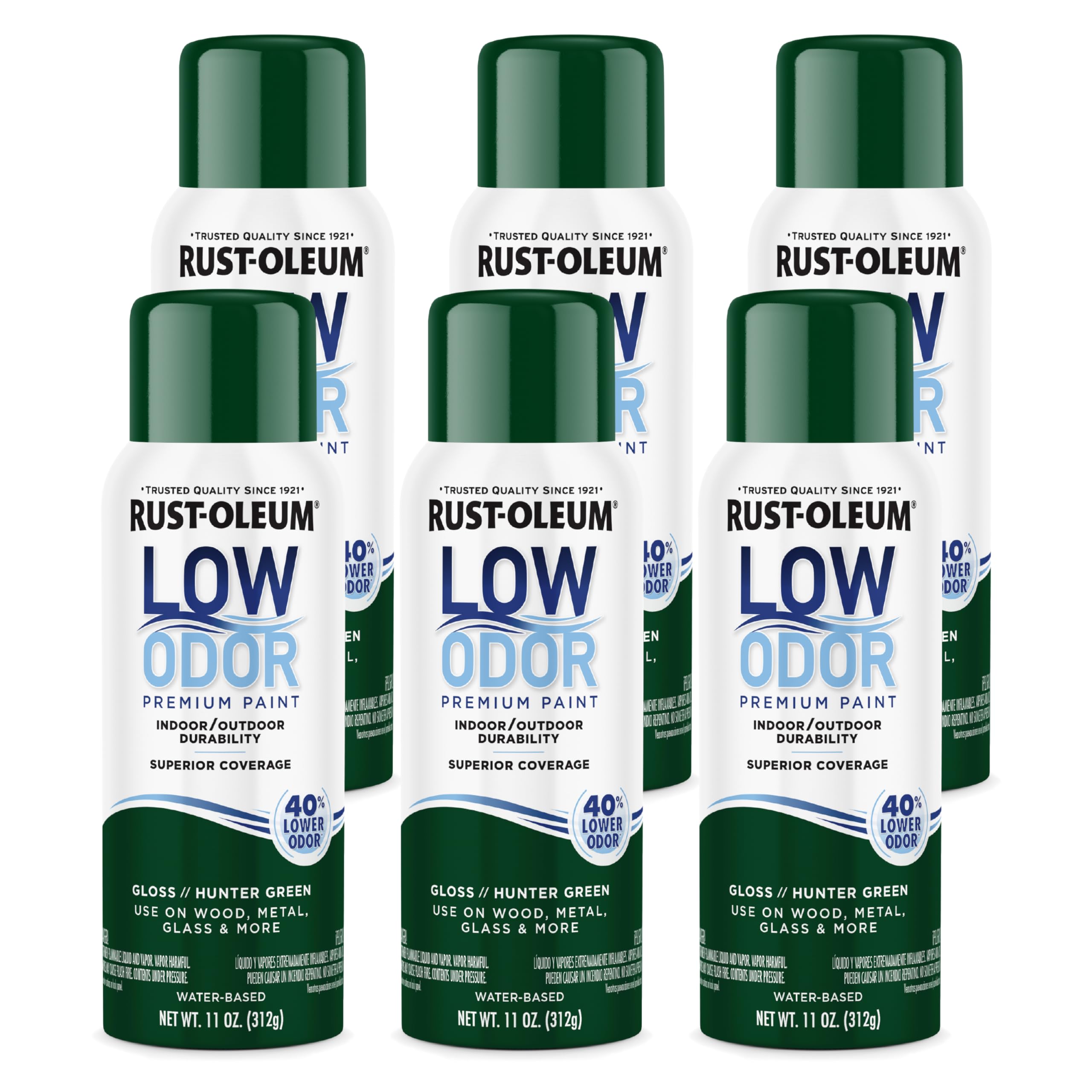 Rust-Oleum Low Odor Premium Spray Paint, Gloss Hunter Green