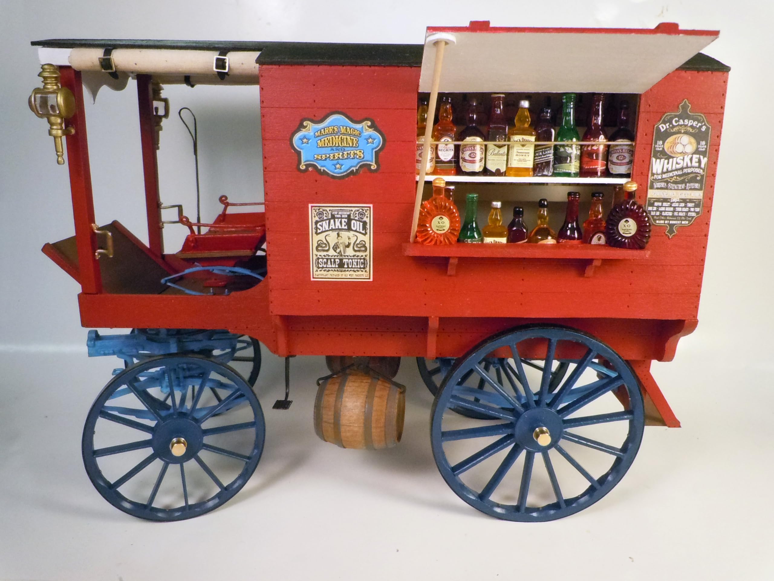 Model Trailways Old West Medicine Wagon 1:12 Scale - Length 13" Wood and Metal kit to Assemble for Adults DIY - Image 5