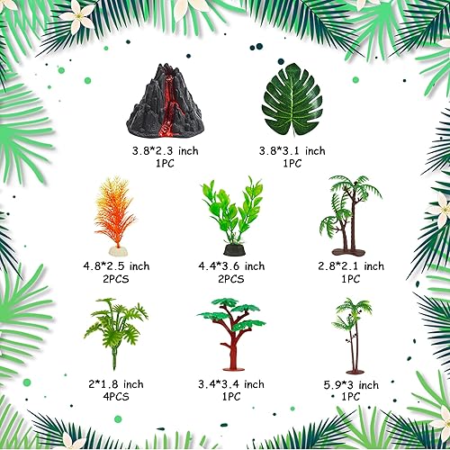 Miniatura 3 de 32 adornos para tartas de dinosaurio con huevos de dinosaurio, hojas, árboles, decoración de pasteles para fiestas de cumpleaños, fiestas temáticas