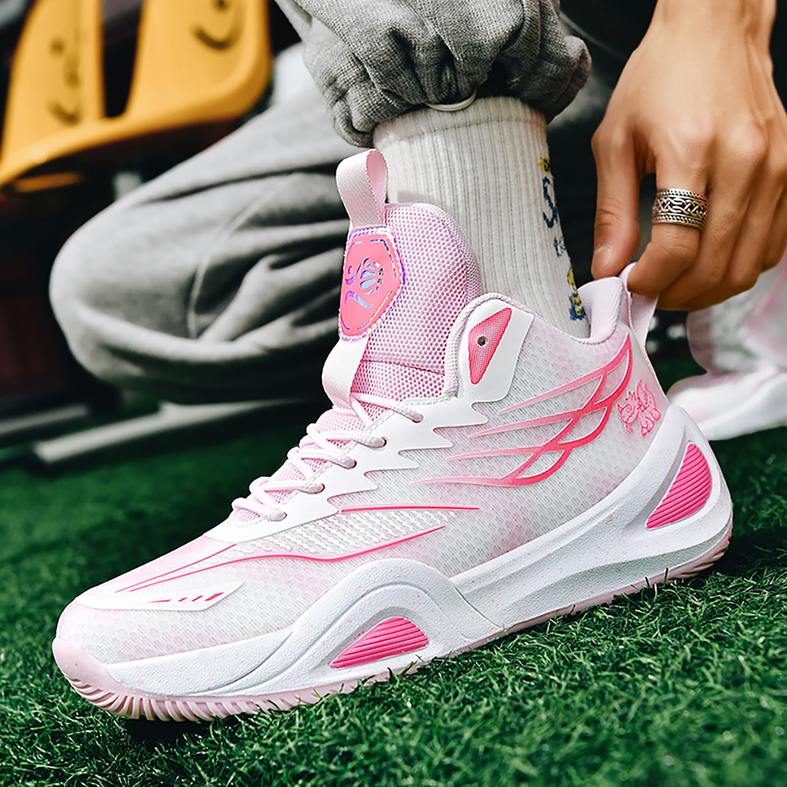 Basketballschuhe Herren Damen Mode Sportschuhe Trainingsschuhe Sneaker rutschfest Verschleißfest Basketballschuhe für Erwachsene