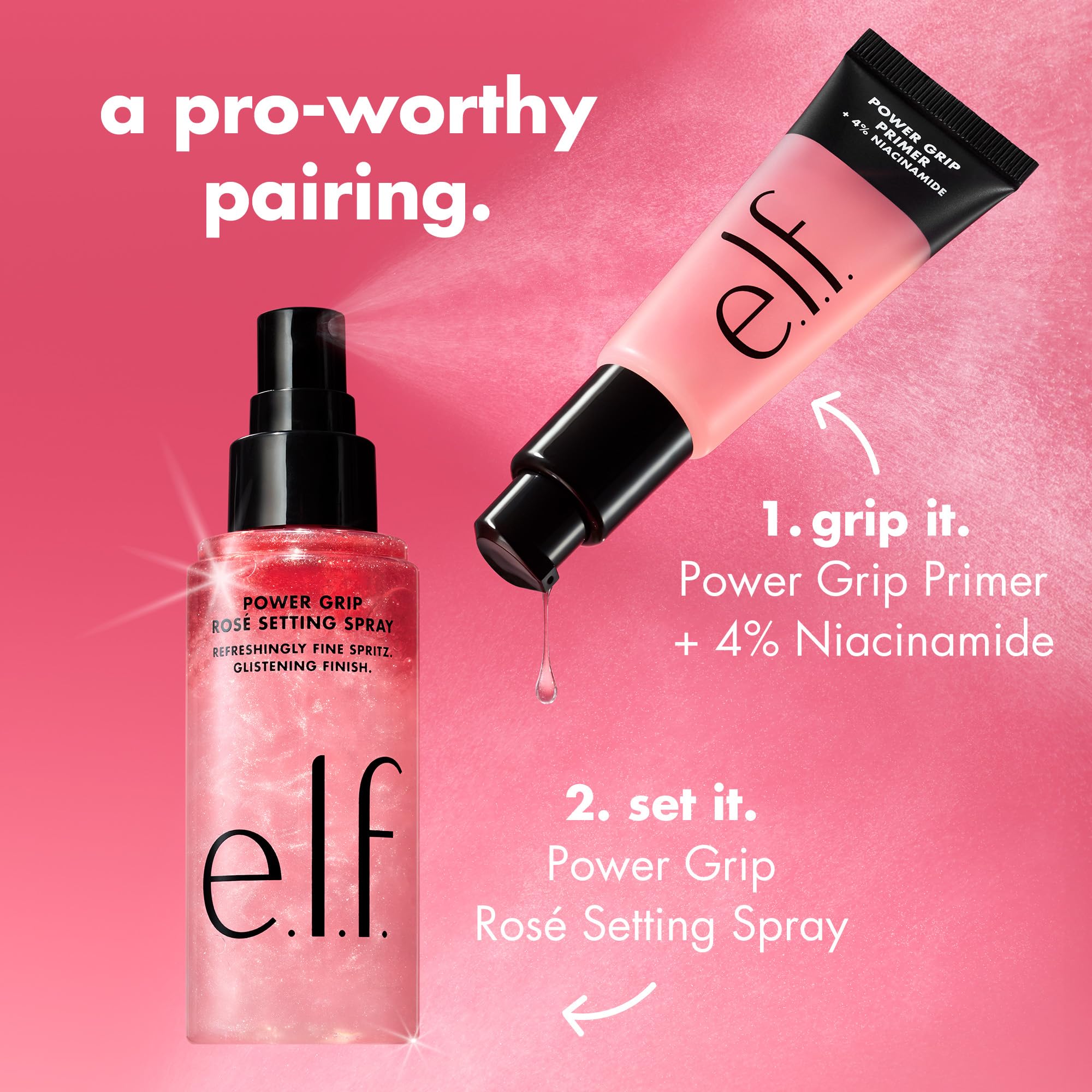 etofía NA Grip Serum Amazon.com: e.l.f. Power Grip Rosé Setting Spray, Grips Makeup for
