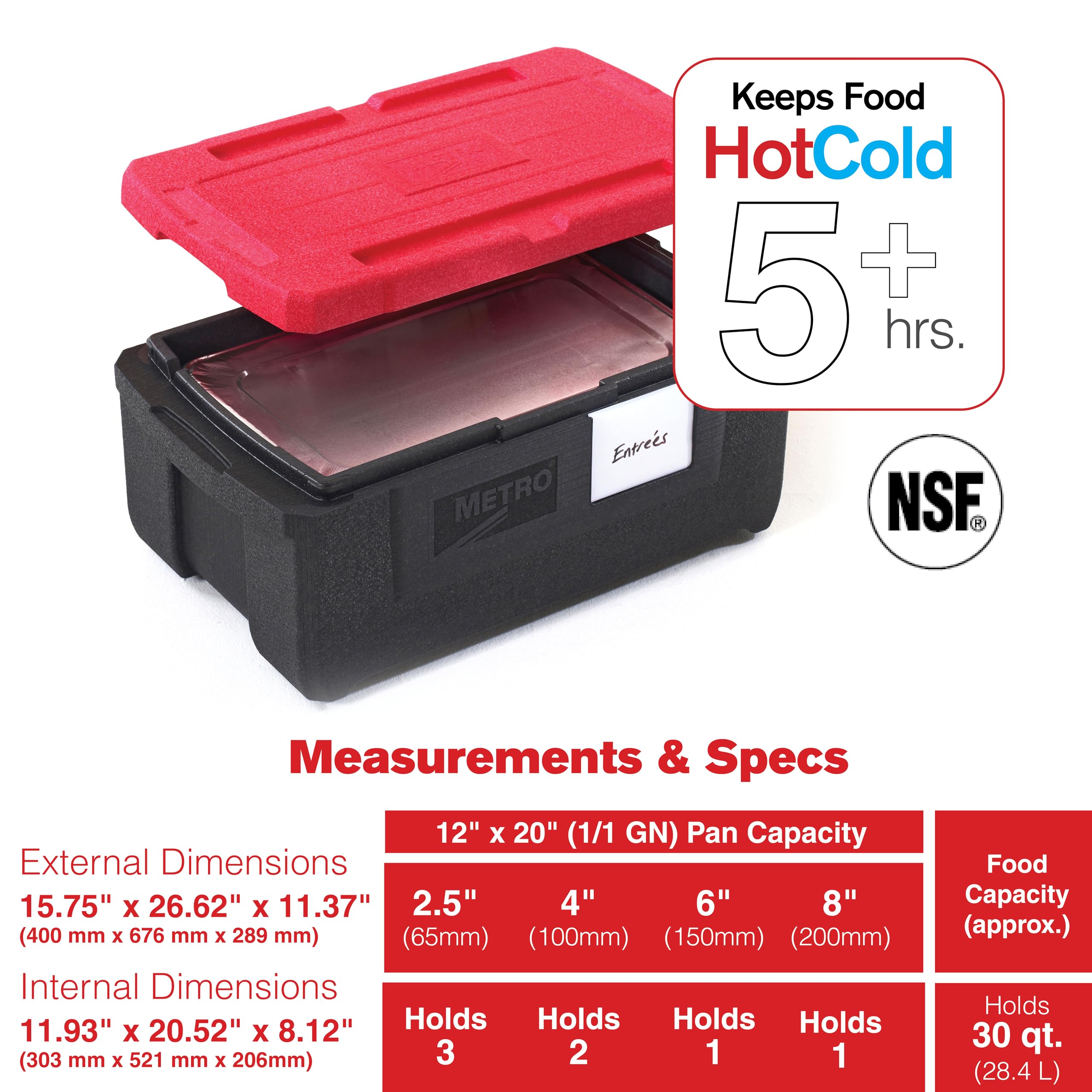 METRO Mightylite ML180 Food Carrier - Insulated Pan Carrier -3