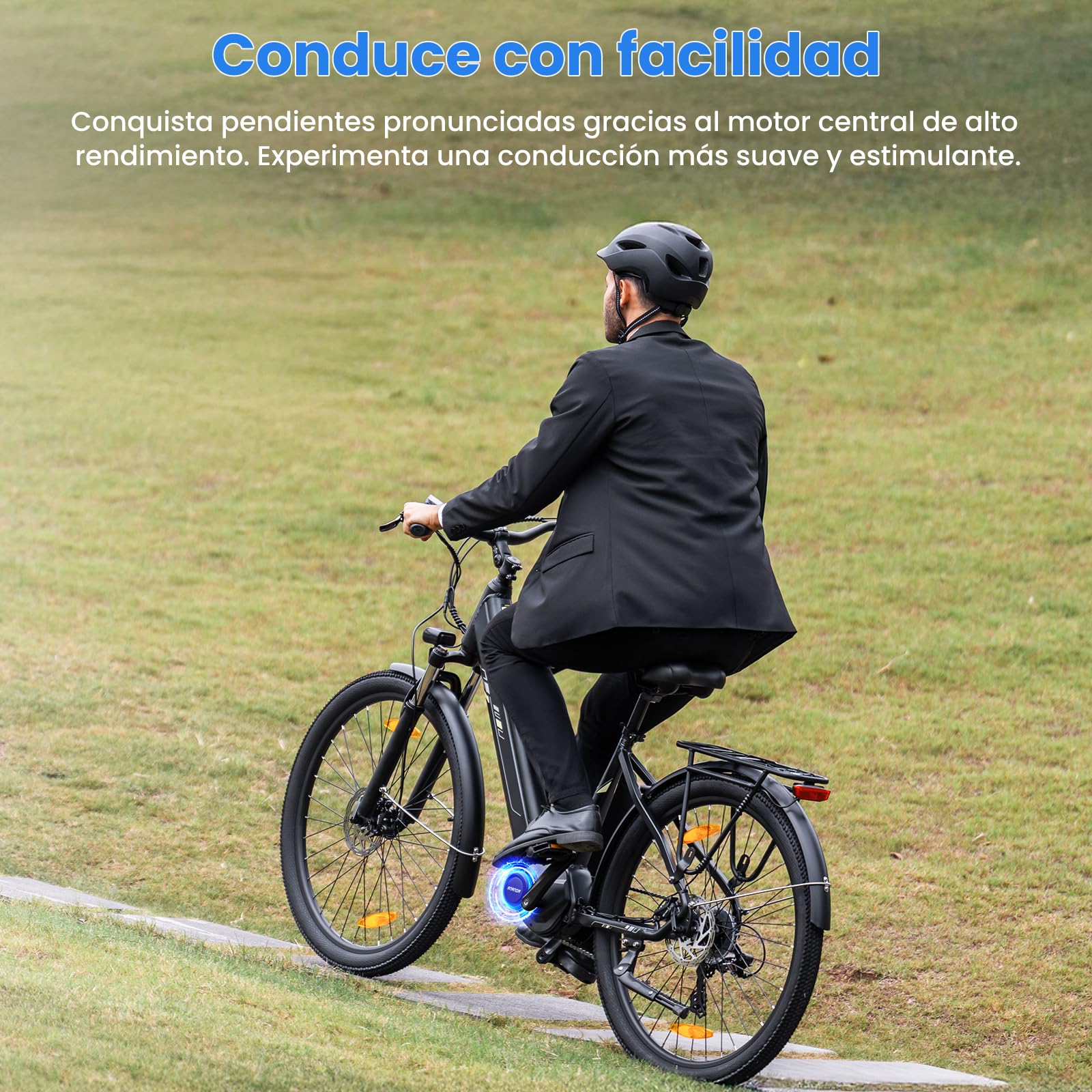 Touroll Bicicleta Eléctrica, Urbano 3,Freno hidráulico de Disco, E Bike con Motor Central 70 NM, batería Desmontable de 13 Ah, autonomía de 120 km