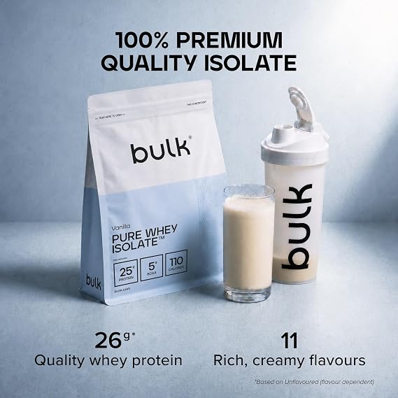 Bulk Pure Whey Isolate, Vanilla, 450g