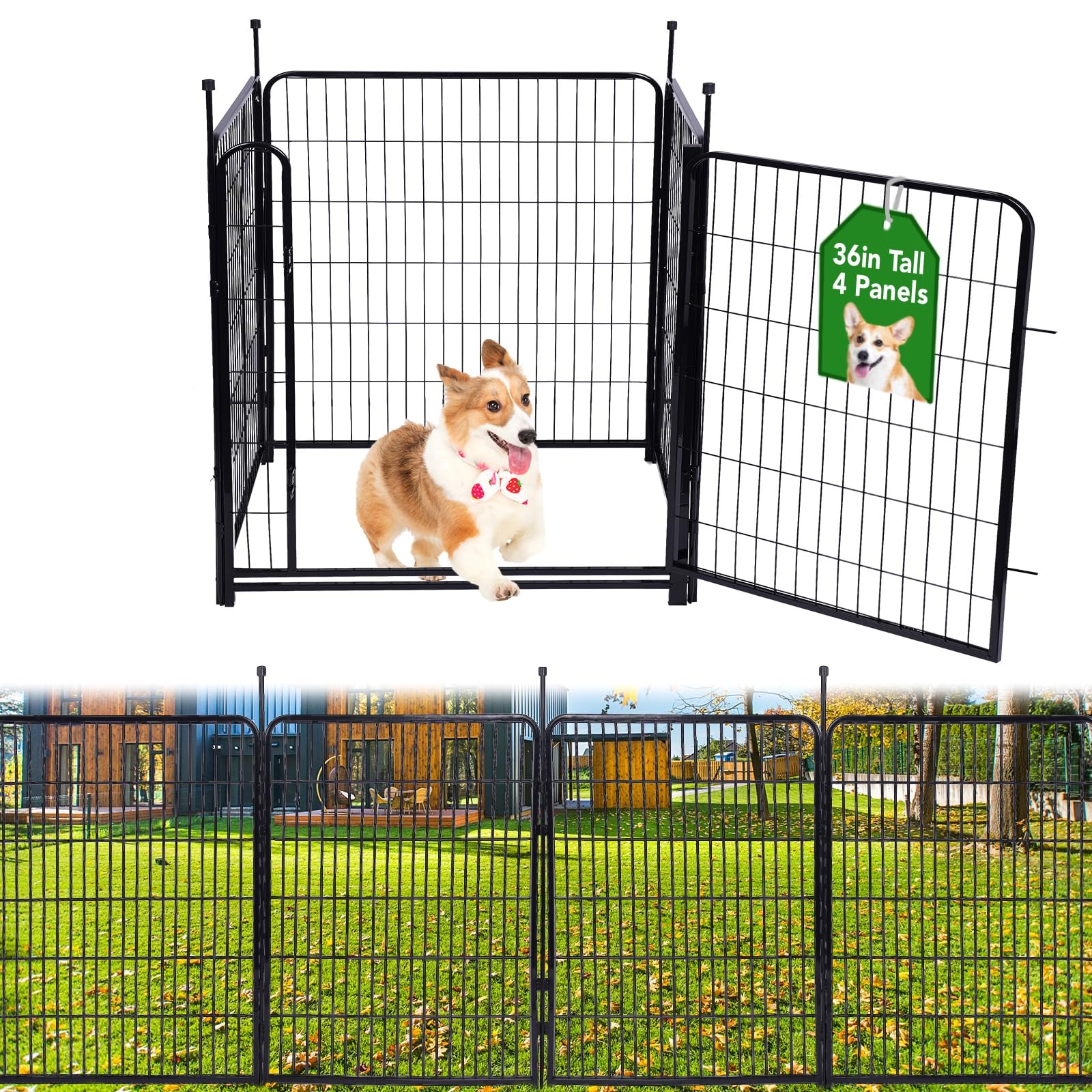 Amazon.com : Getlay Tall Garden Fence,Wide Gate Low Threshold