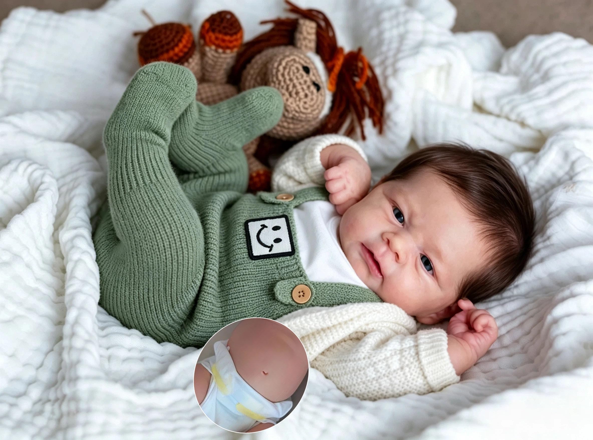 Zero Pam Bebe Reborn Cuerpo Completo Niño, 48CM Muñecas Bebe Reborn