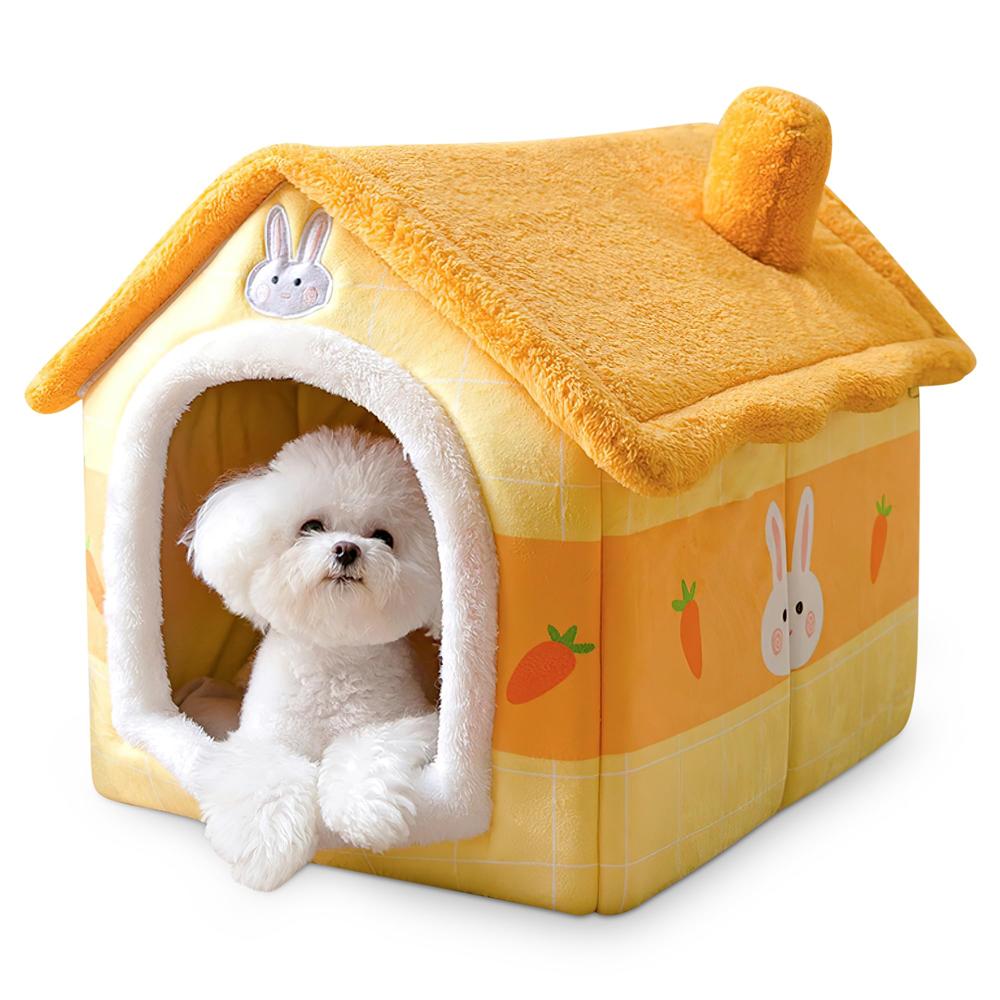 Cuccia Per Cani E Gatti A Grotta - Con Cuscino Rimovibile, Design Igloo, Taglia M Rosa, Per Interni