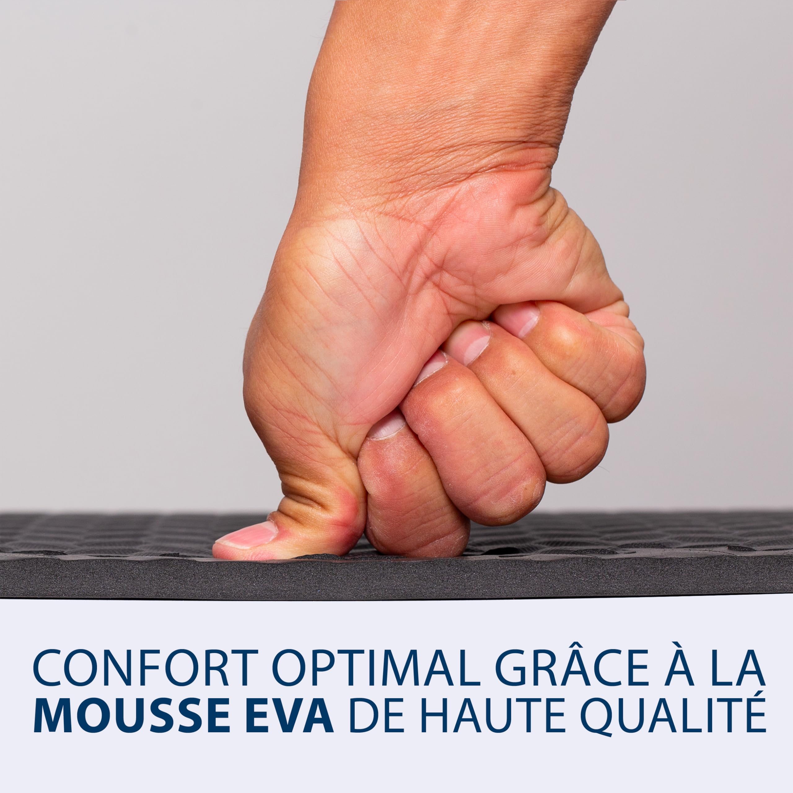 Fitem Dalles en Mousse EVA Environnemental – Tapis de sport Puzzle - Protection Sol - Garage - Tatami - Piscine - Fitness - Musculation – Gym – 63 x 63 x 1 cm ou 44 x 44 x 1 cm