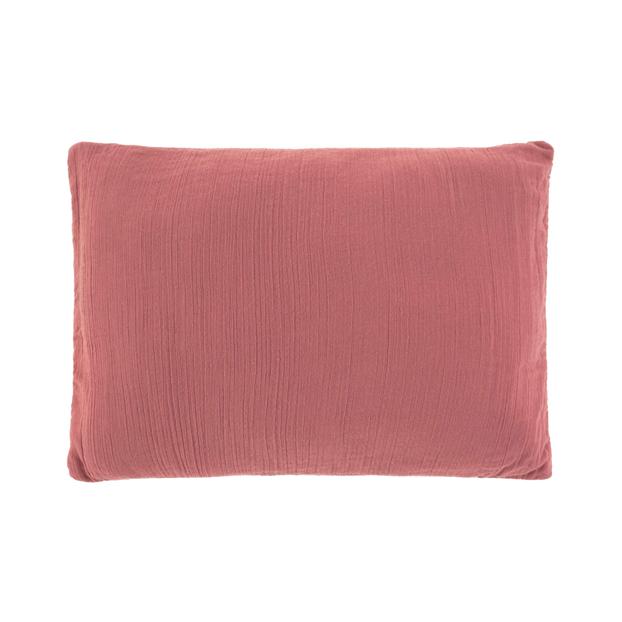 LÄSSIG Housse de Couette pour Bébé Gots Mousseline Rosewood 100 x 140 cm/Oreiller 40 x 60 cm 6 Unité