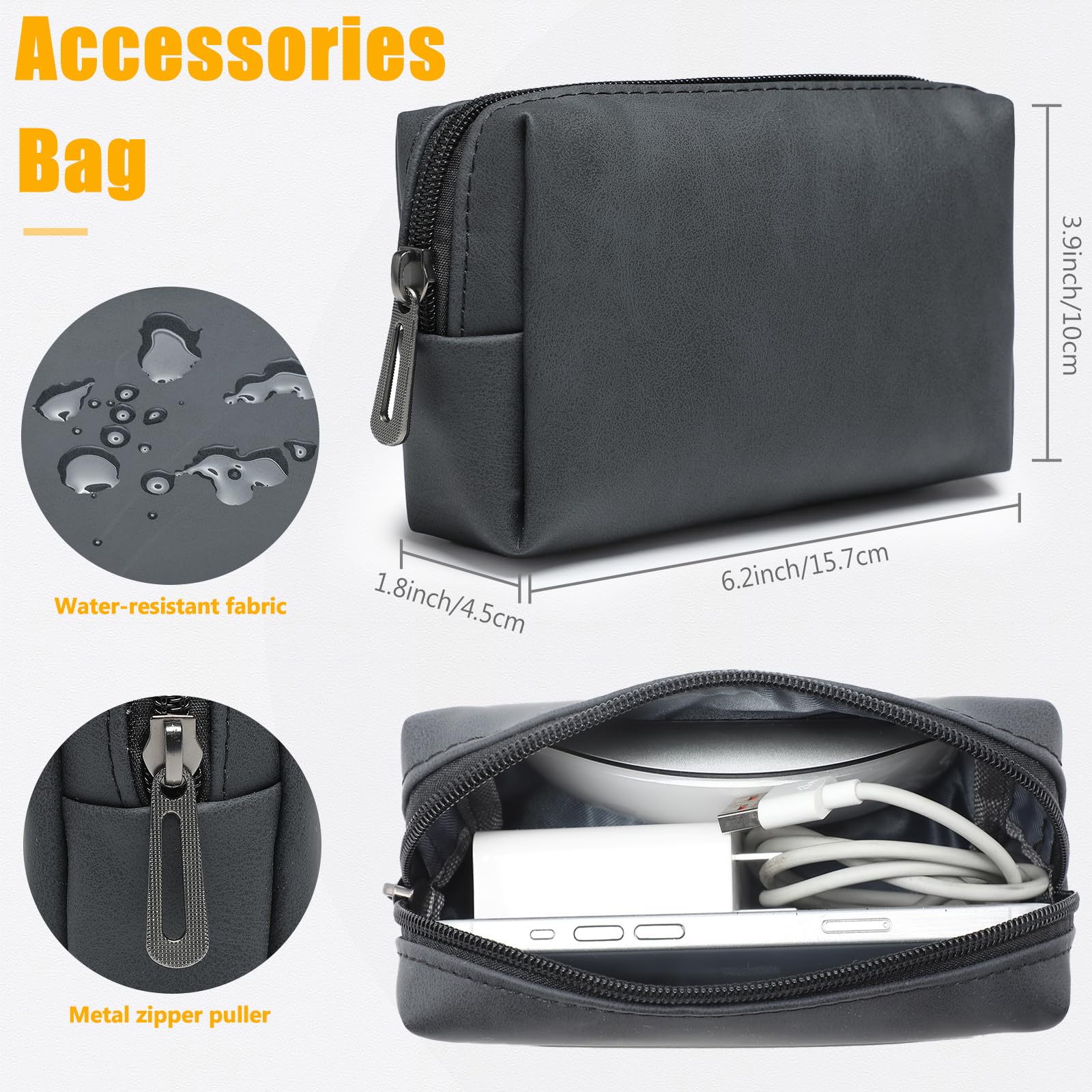 HYZUO 15-16 Pollici Custodie per PC Portatile Borsa con Funzione Stand per MacBook Pro 16 M4/M3/M2/M1 2025-2019, XPS 15, MacBook Pro 15 2015-2012, Samsung Galaxy Book Flex 15, Grafite