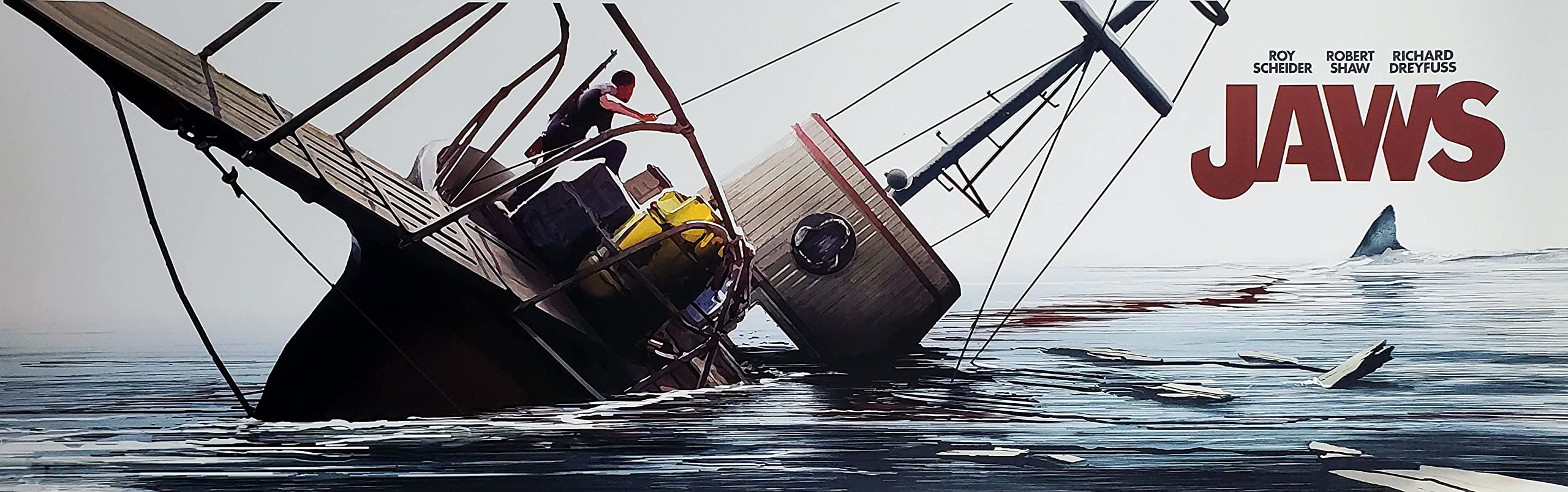 Tallenge - Hollywood Movie Art Poster - Jaws - Steven Spielberg - Large Poster(Paper,8 x 24 inches, Multicolour)