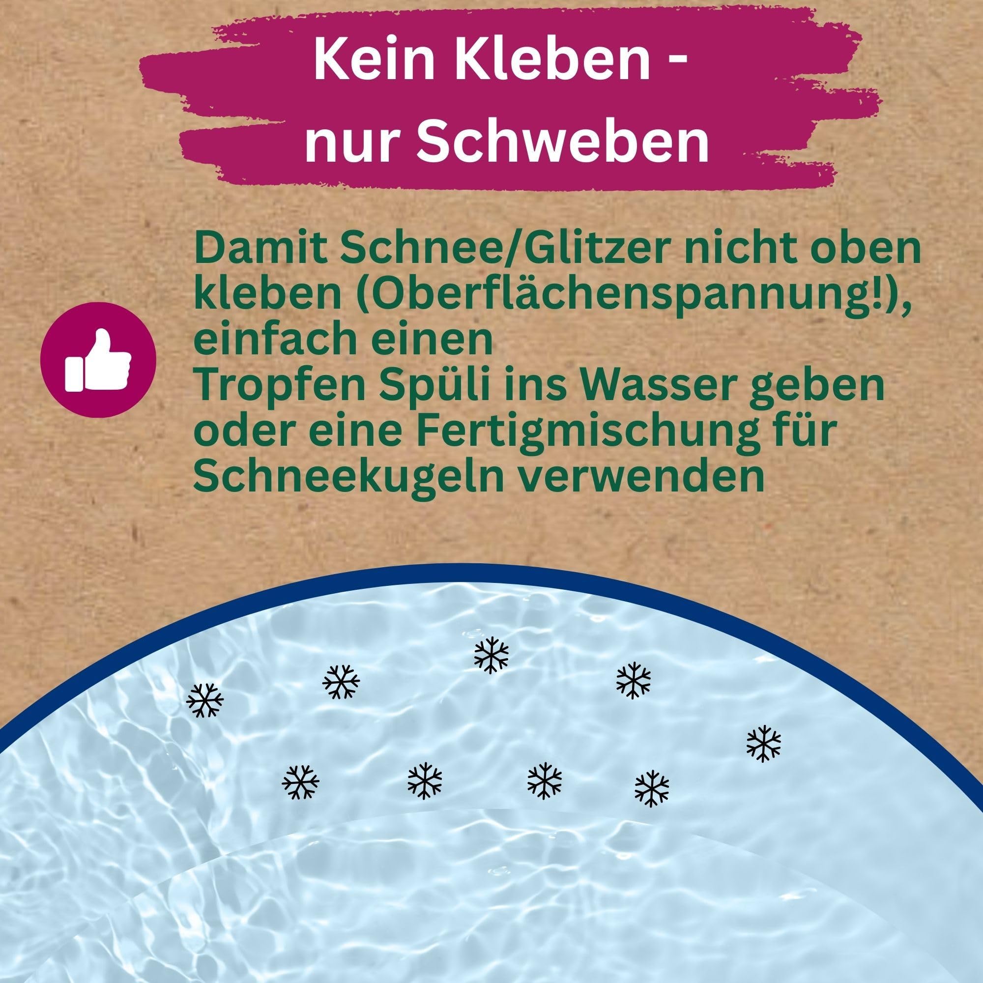 Feiner Schnee für Schneekugel zum Basteln | für Schneekugel Bastelset | Schneekugel selbst gestalten | individuelle Schüttelkugel 40118 (100g)