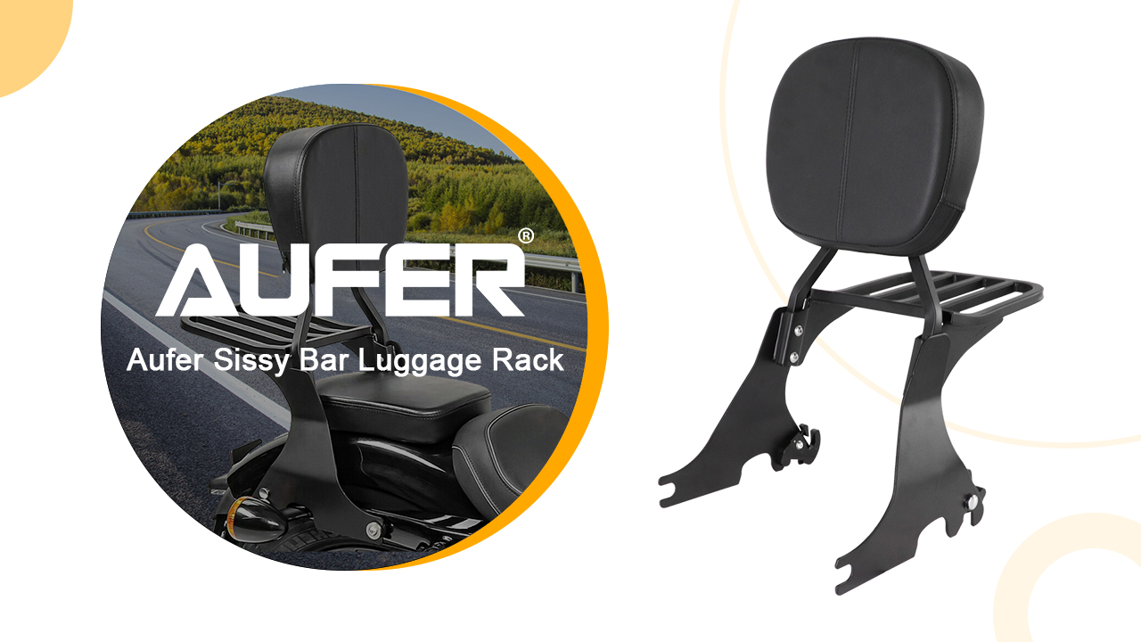 Amazon.com: AUFER Motorcycle Passenger Low Backrest Sissy Bar with