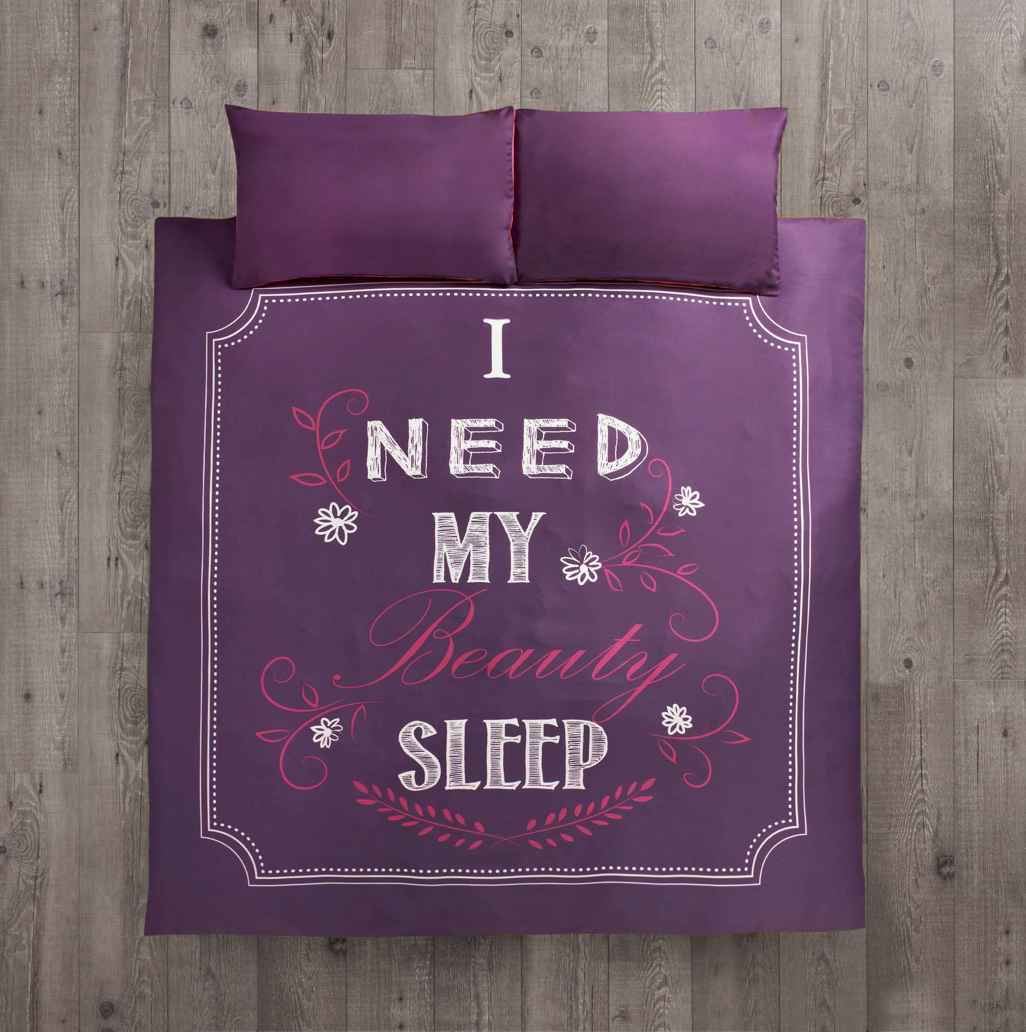 Velosso Soft Microfibre Duvet Double, King Size Cover with Pillow cases - Bedding Quilt Cover Set (Single, Beauty Sleep)