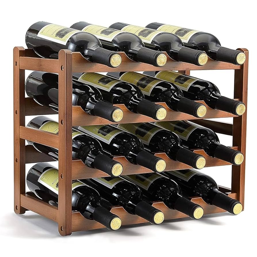 天然竹製・16本収納】 ワインラック 積み重ね式 ワインホルダー 天然竹製・16本収納】 ワインラック 積み重ね式 ワインホルダー