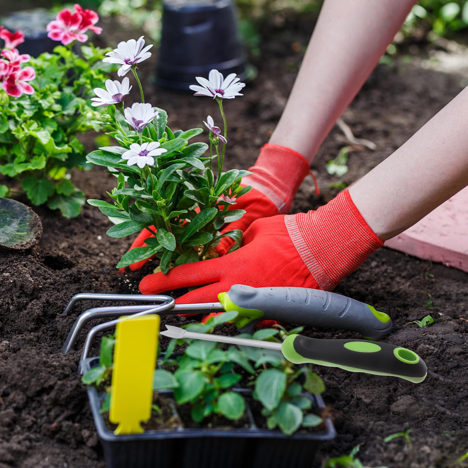 ifundom Hand Unkrautstecher aus Edelstahl mit Kunststoffgriff 2 Stück Gartenwerkzeug zum Entfernen von Unkraut aus Fugen für Terrasse und Einfahrt