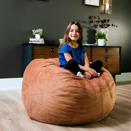 Miniatura 374 de Big Joe Fuf - Puf extragrande (XXL) relleno de espuma con funda extraíble, color niebla Lenox, poliéster tejido duradero, 6 pies, gigante Negro