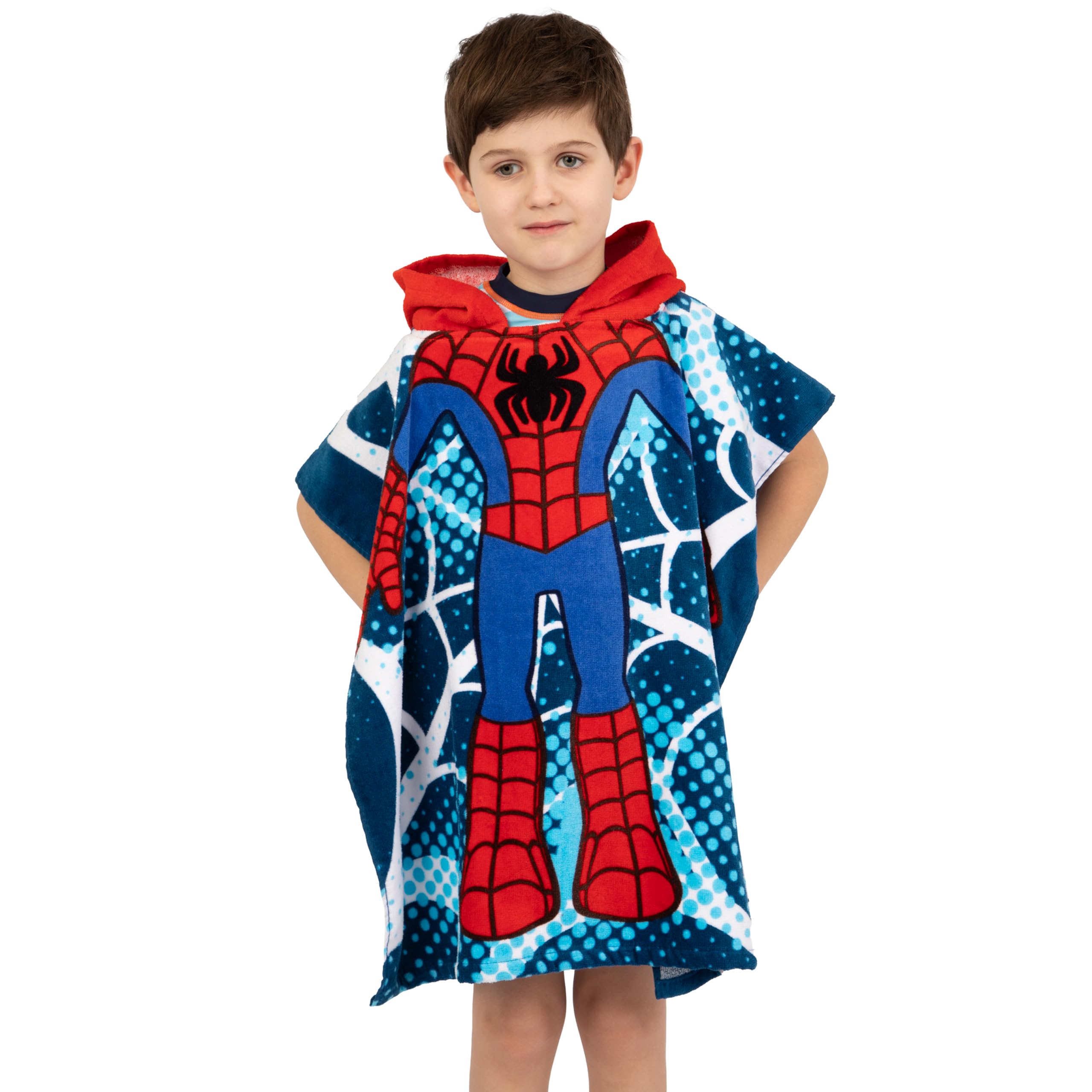 Jay Franco Marvel Spider-Man Badhanddoek met capuchon, 56 x 56 cm