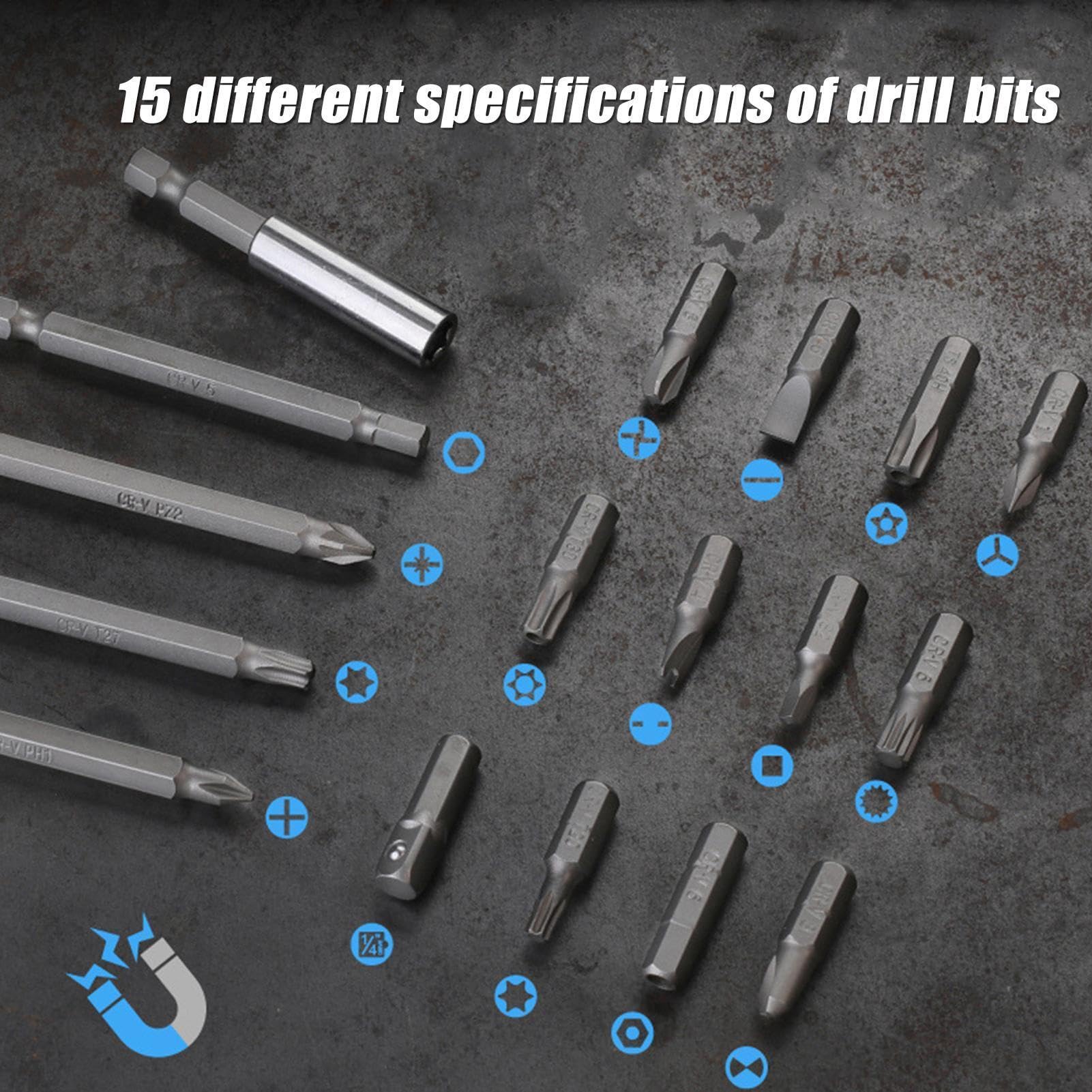 Schraubendreher-Sets 6,35 mm metrischer und Zoll-Bitsatz für Reparaturen