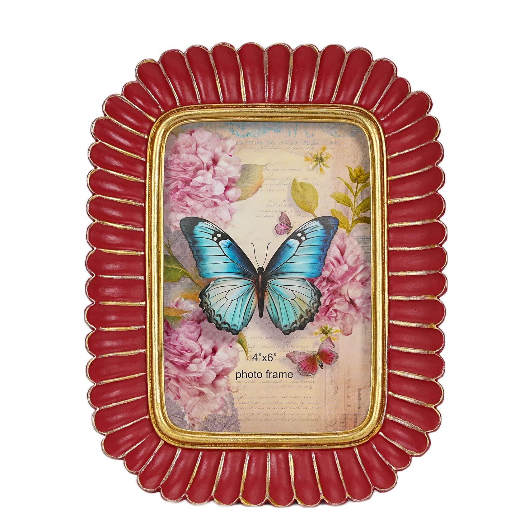 Amazon.com - Desklens Vintage Red 4x6 Picture Frame, Ornate Photo