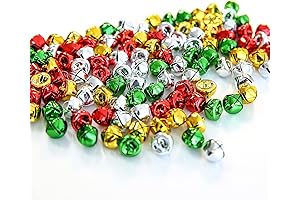 120 Pack of 0.5-Inch Colorful Holiday Jingle Bells