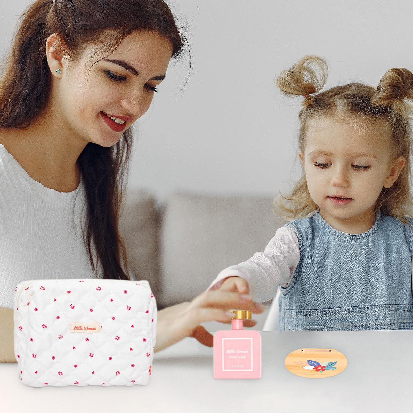 Juguetes de maquillaje para niños, Pretend Beauty Salon Toys, Girls Wooden