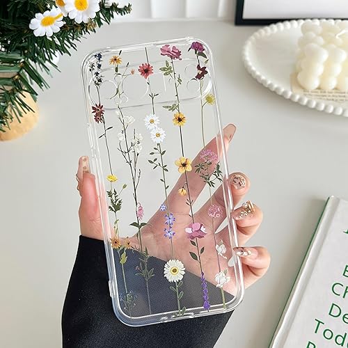 Miniatura 27 de ZTOFERA Funda Floral para Samsung Galaxy A14 5G, Funda Transparente con Lindo Patrón de Flores para Niñas y Mujeres, Protector de Silicona Flexible