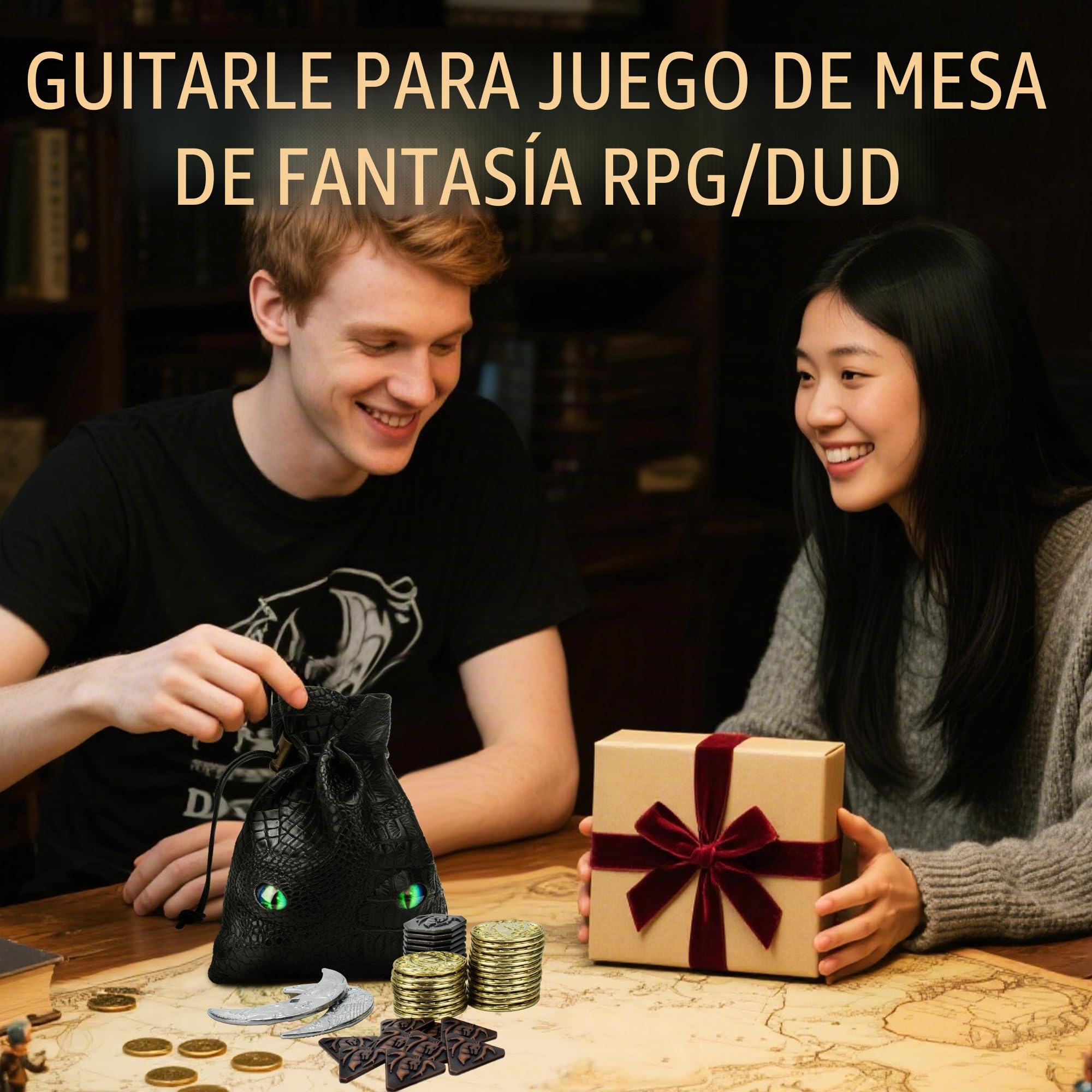 145 Monedas de Metal DND y Bolsa de Cuero, Contiene 60 Monedas de Oro, 40 Monedas de Plata, 40 de Cobre y 5 Monedas de Platino, Bueno para Juegos de Mesa RPG.