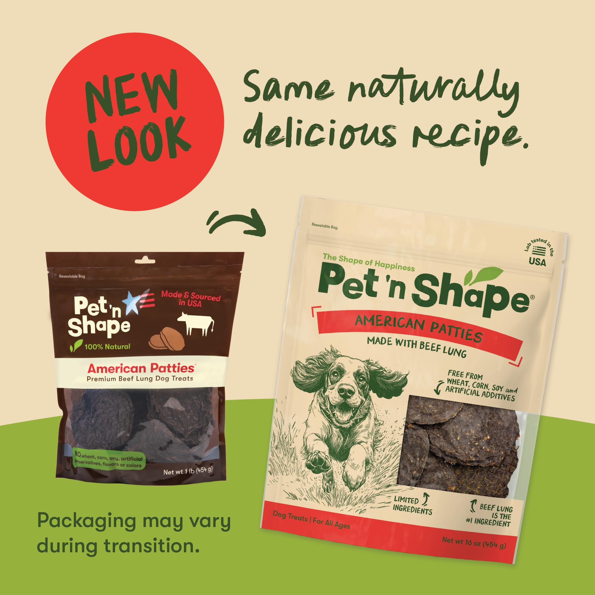 Pet 'n Shape All American Beef Patties Dog Treats – Hecho y suministrado en los Estados Unidos