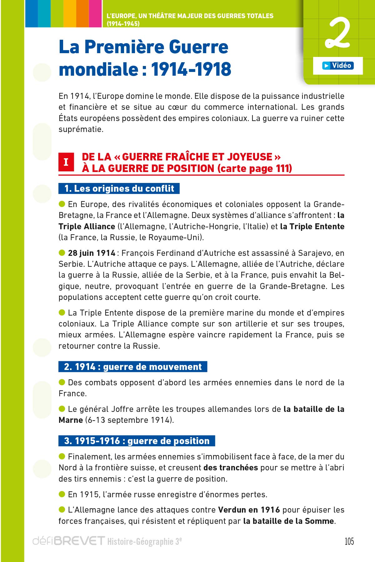 Fiche De Revision 1ere Guerre Mondiale 3eme Objectif Brevet Tout-en-un 2023 | grading.spxps.edu.ph